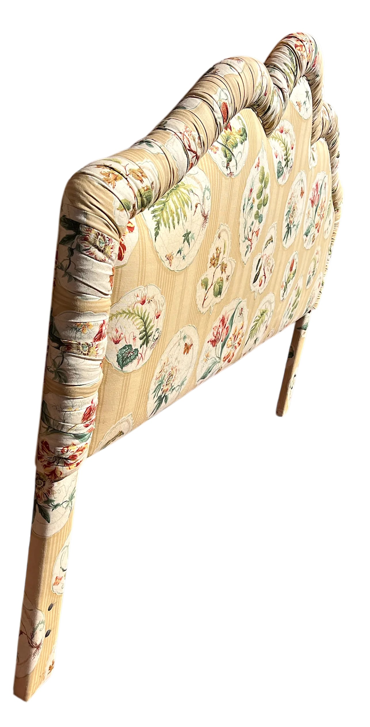 Upholstered King Headboard in Ditchley by Colefax and Fowler 1990s Discontinued - 4
