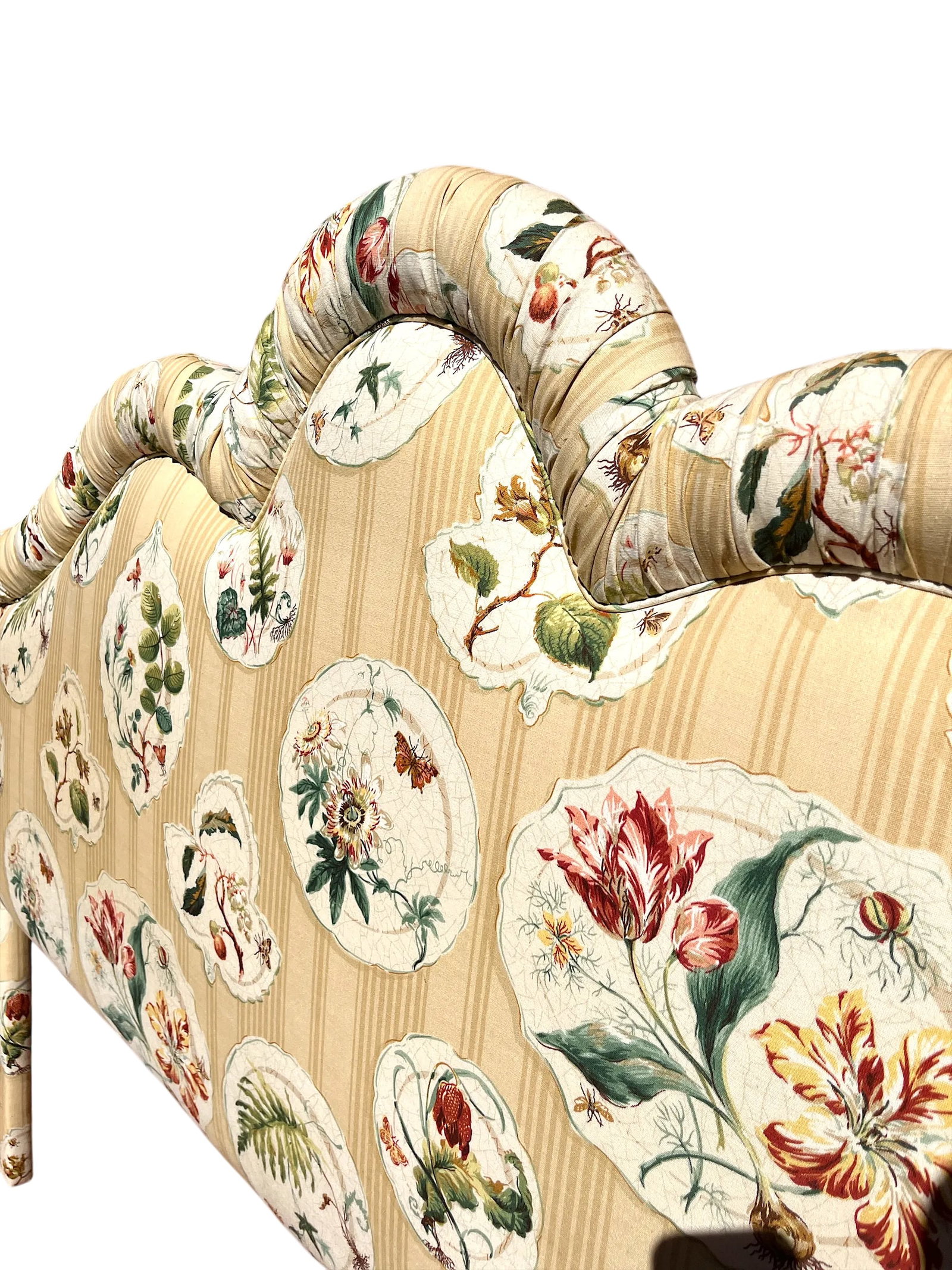 Upholstered King Headboard in Ditchley by Colefax and Fowler 1990s Discontinued - 5