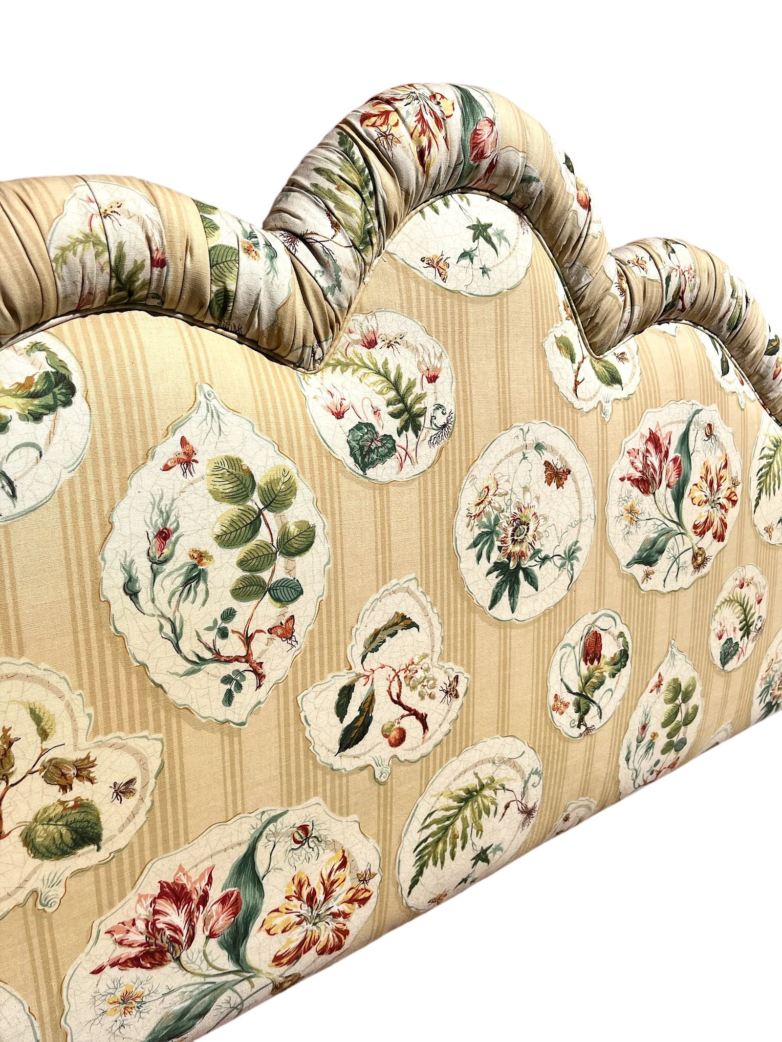 Upholstered King Headboard in Ditchley by Colefax and Fowler 1990s Discontinued - 6