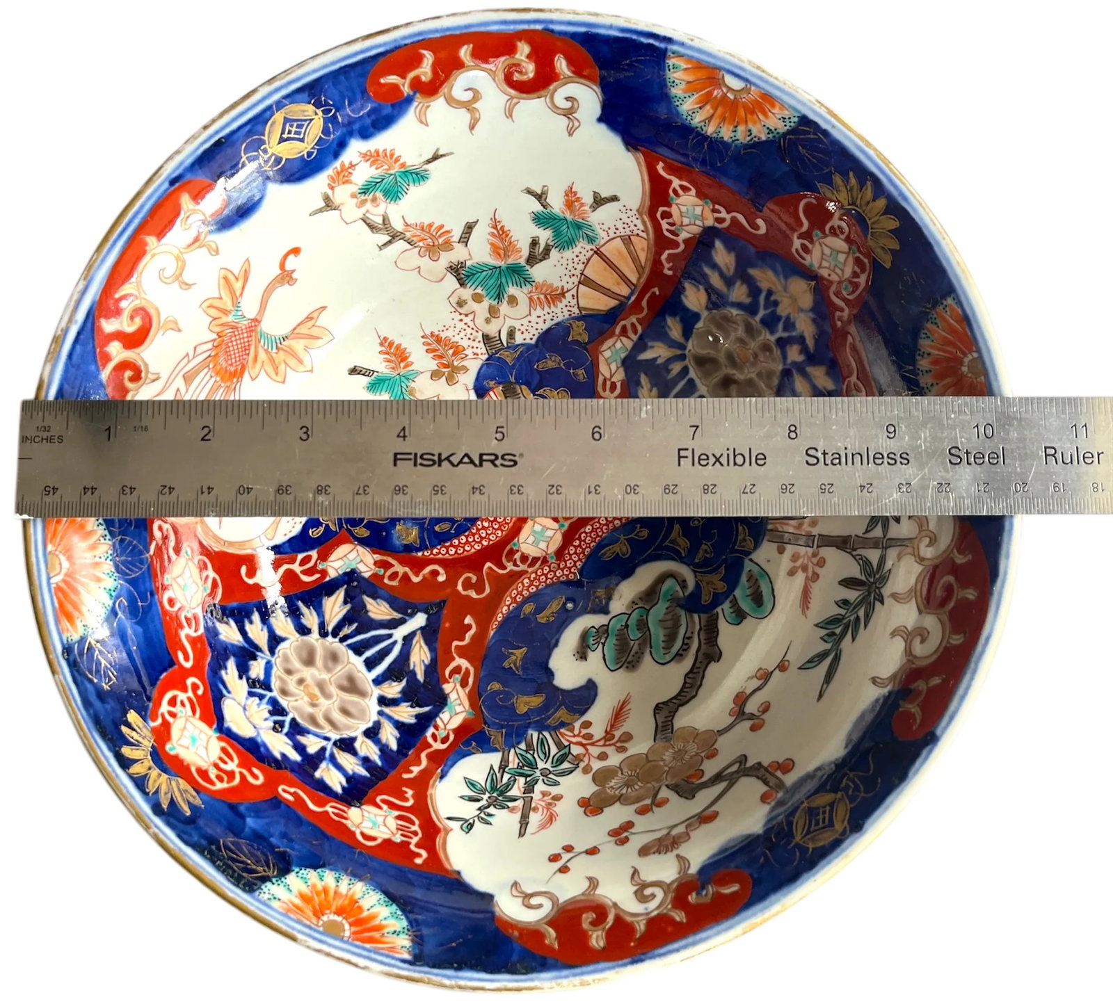 19th Century Meiji Period Japanese Cobalt Blue, Iron Red, and Gold Imari Bowl - 11