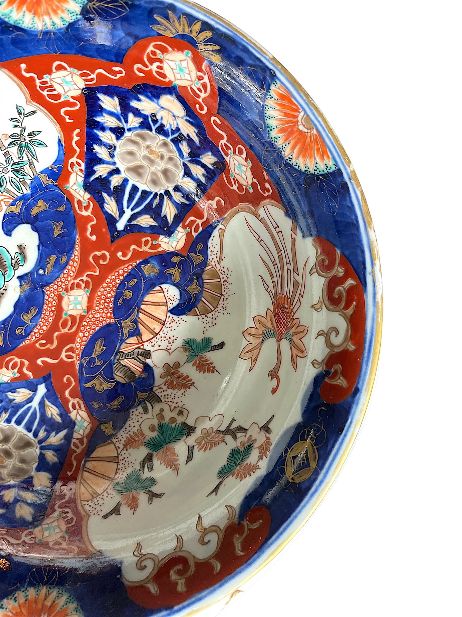 19th Century Meiji Period Japanese Cobalt Blue, Iron Red, and Gold Imari Bowl - 4