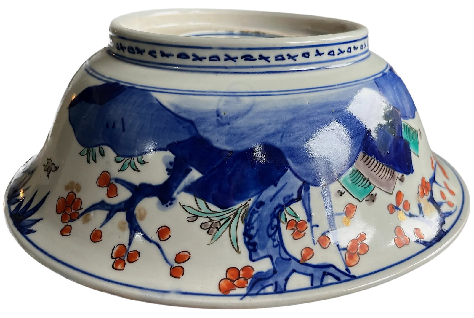 19th Century Meiji Period Japanese Cobalt Blue, Iron Red, and Gold Imari Bowl - 7