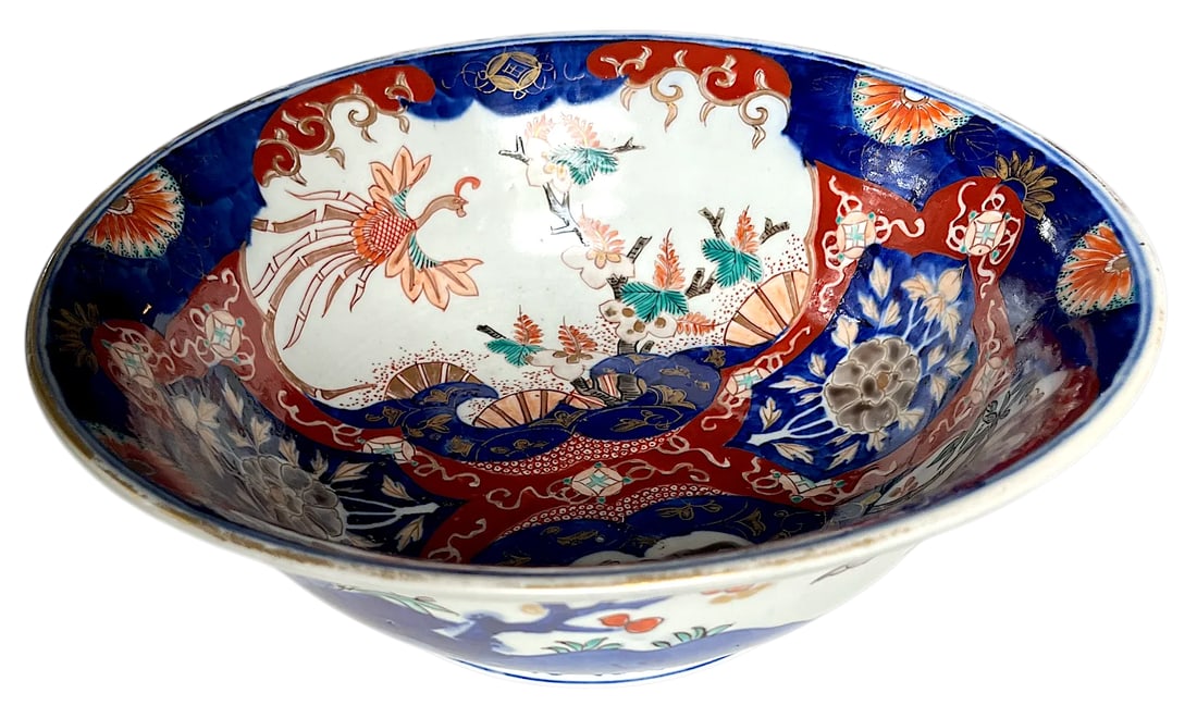 19th Century Meiji Period Japanese Cobalt Blue, Iron Red, and Gold Imari Bowl - 8