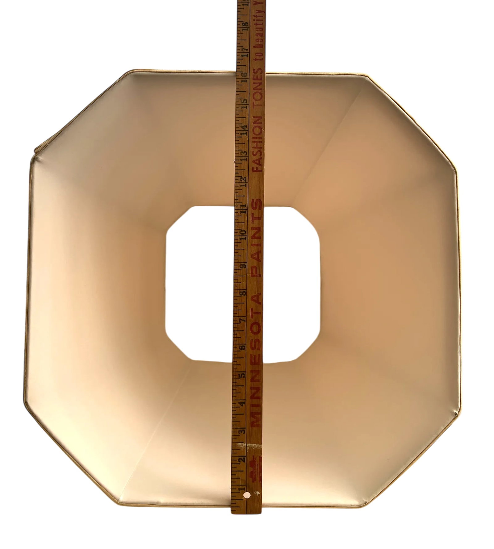 Large Blush Pink and Beige Cloth Rectangular Corner Lamp Shade - 10