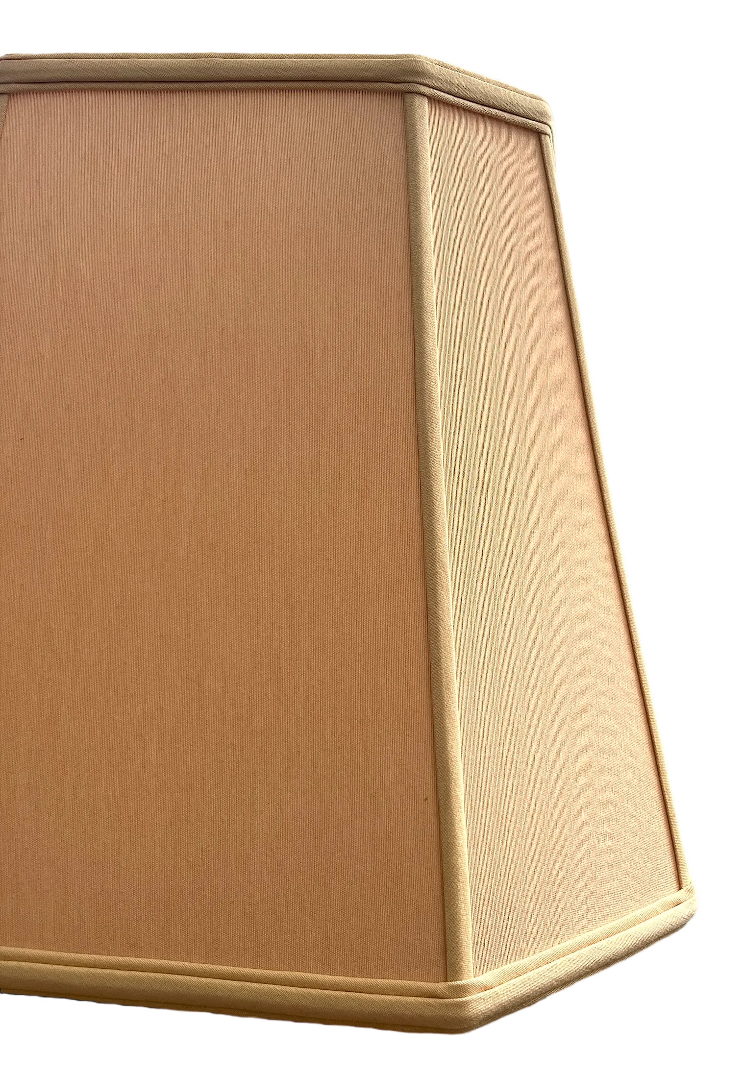 Large Blush Pink and Beige Cloth Rectangular Corner Lamp Shade - 5