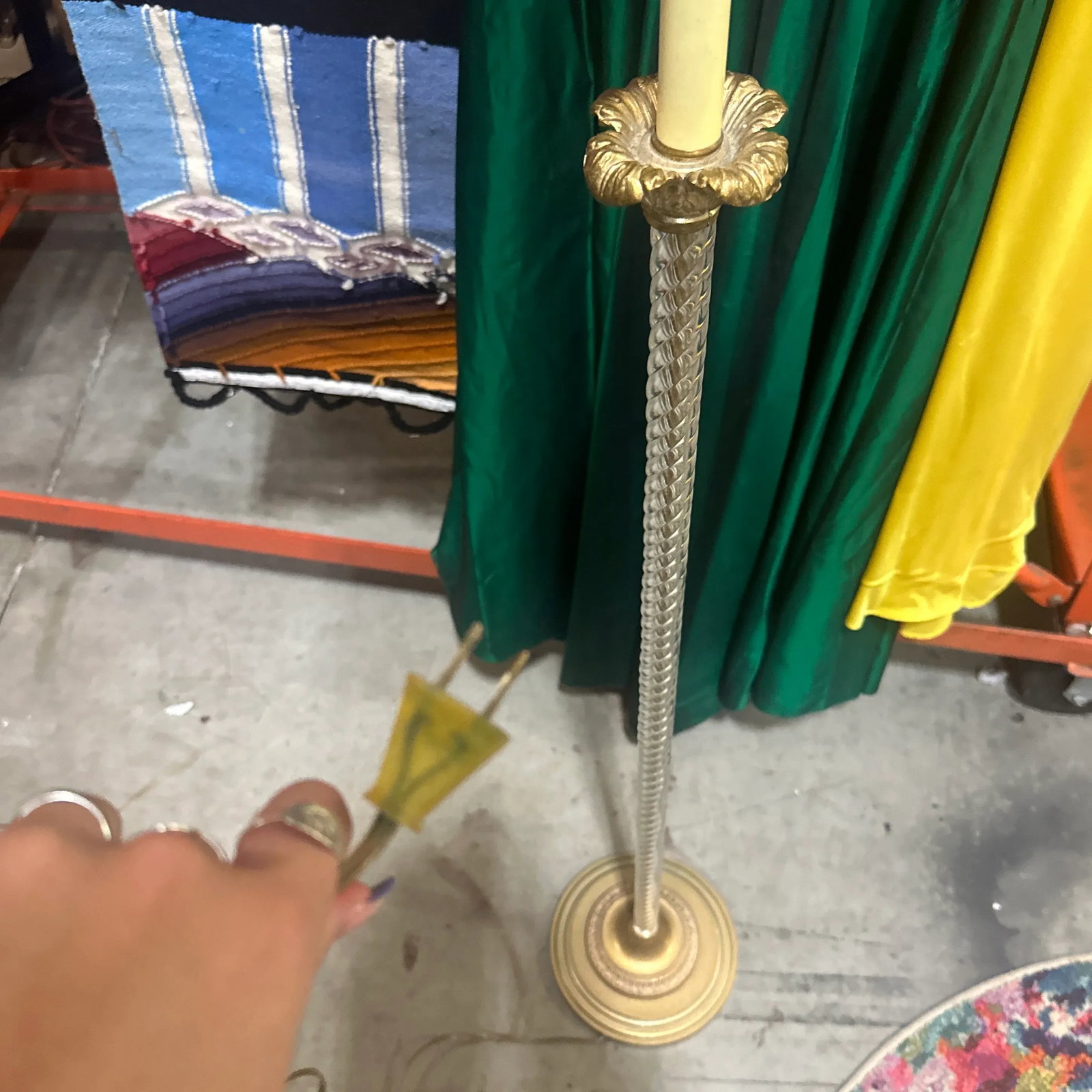1970s Brass Floor Lamp With Plastic Details - 6