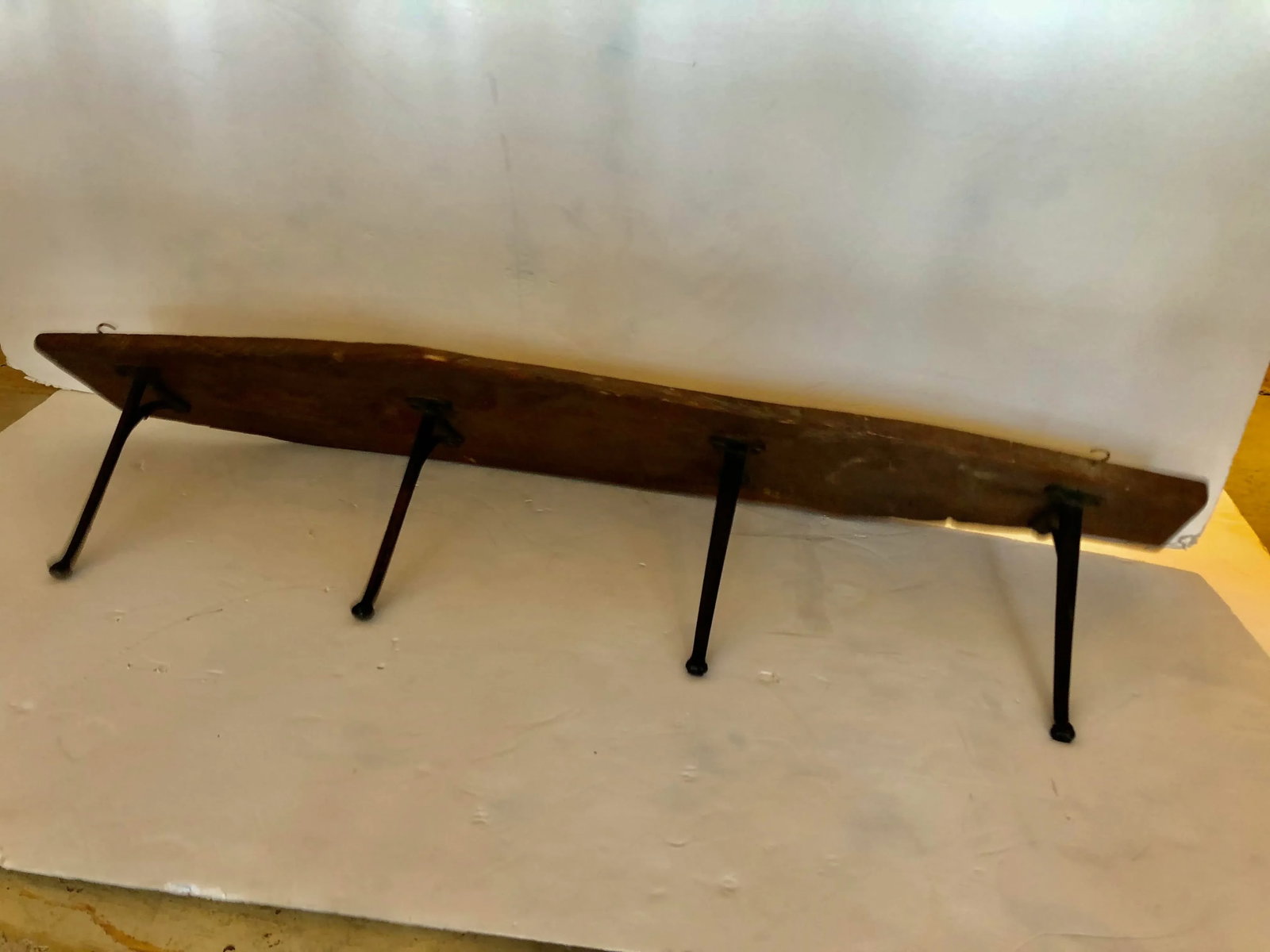 19th Century Rustic Live Edge Coat Hanger Plaque - 3
