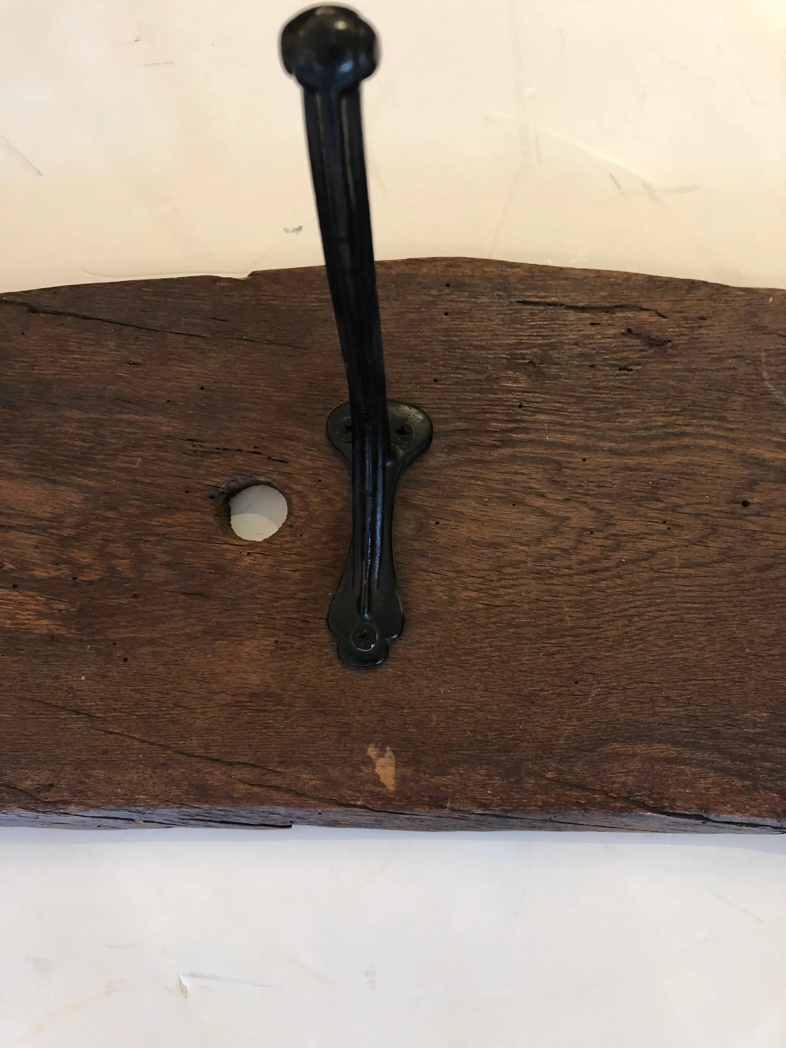 19th Century Rustic Live Edge Coat Hanger Plaque - 6