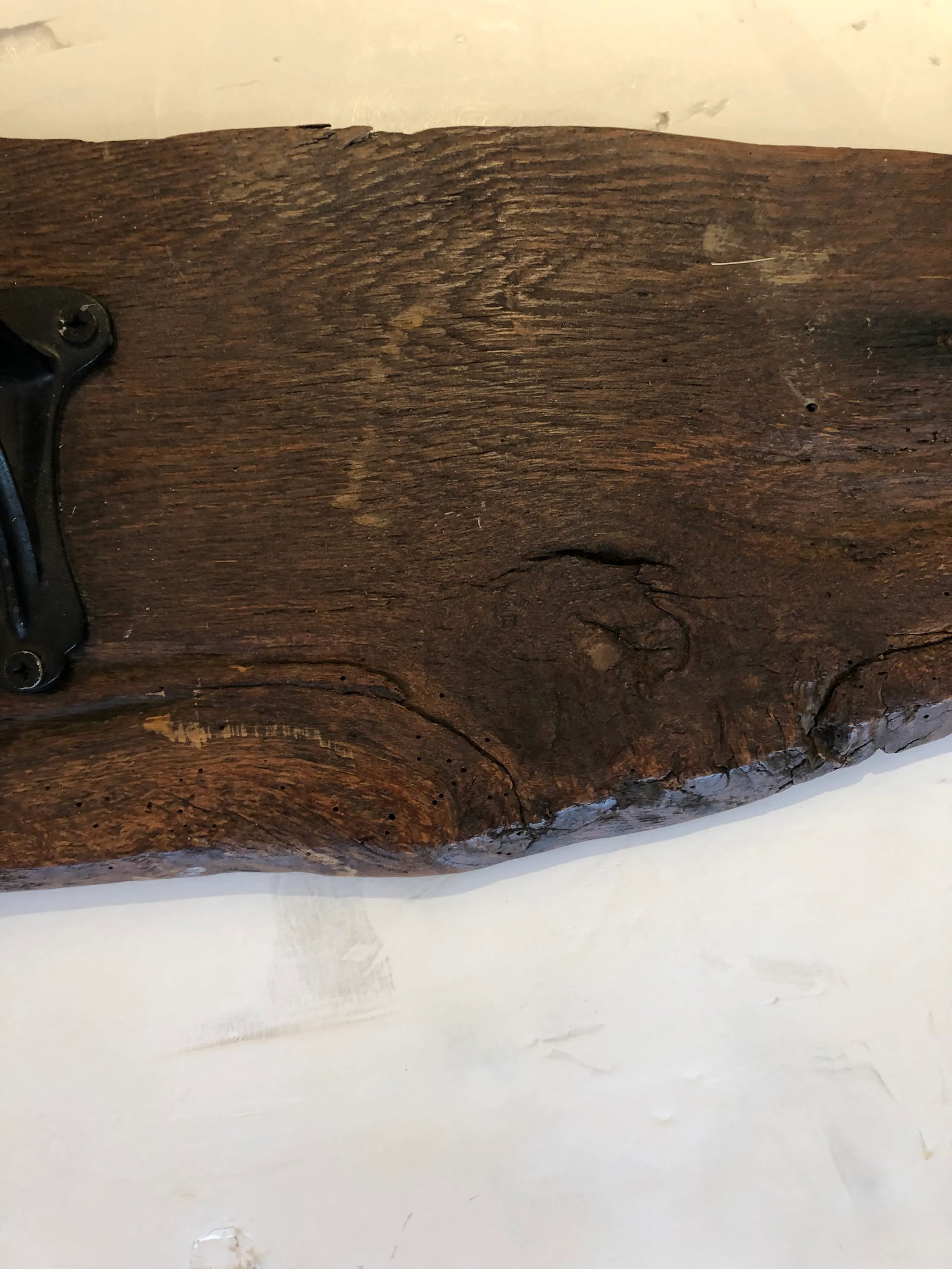 19th Century Rustic Live Edge Coat Hanger Plaque - 7