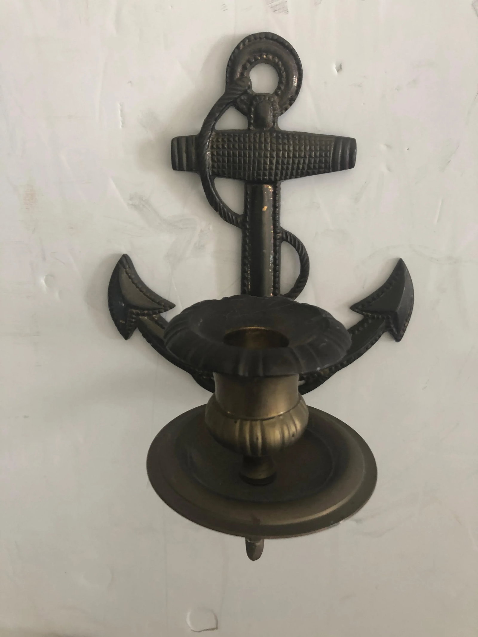 Nautical Brass Anchor Motife Sconces - a Pair - 5