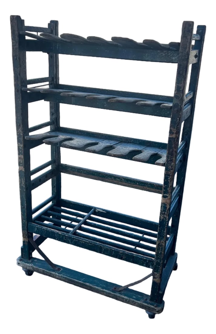 Antique Endicott Johnson Industrial Wooden Shoe Storage Rack Cabinet (1 of 7)