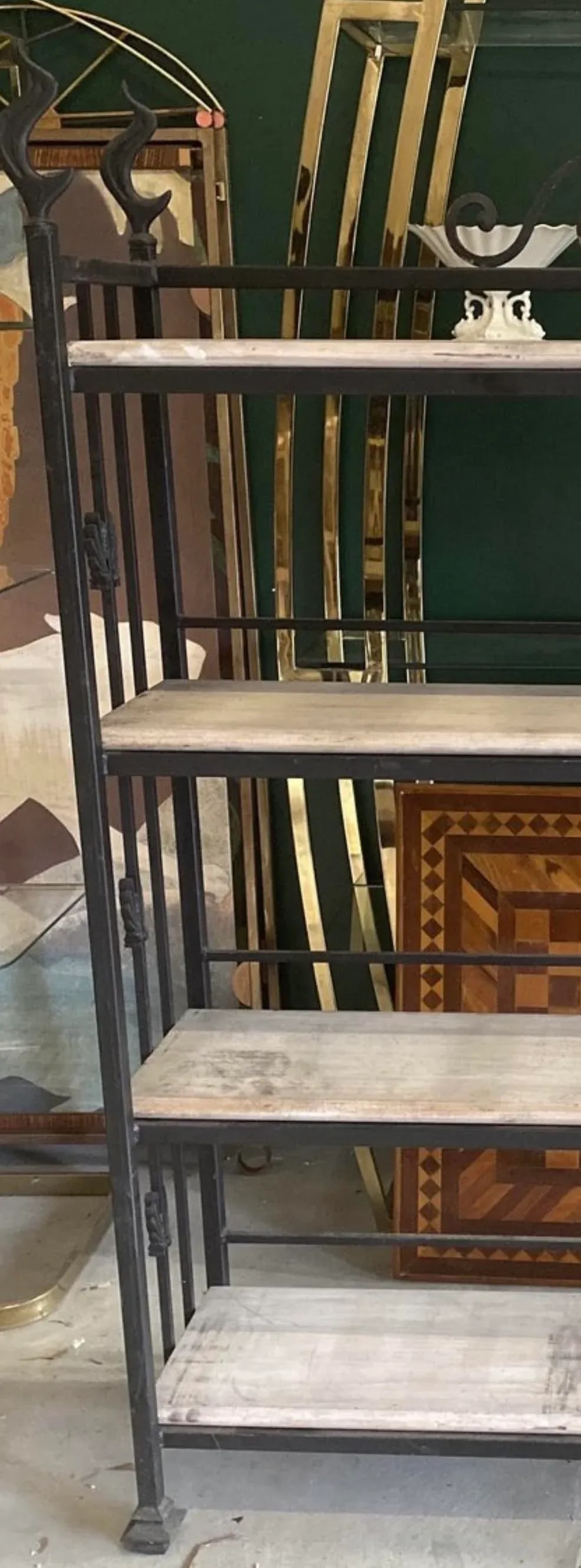 1980s Hand Soldered Flame Details Shelf - 2