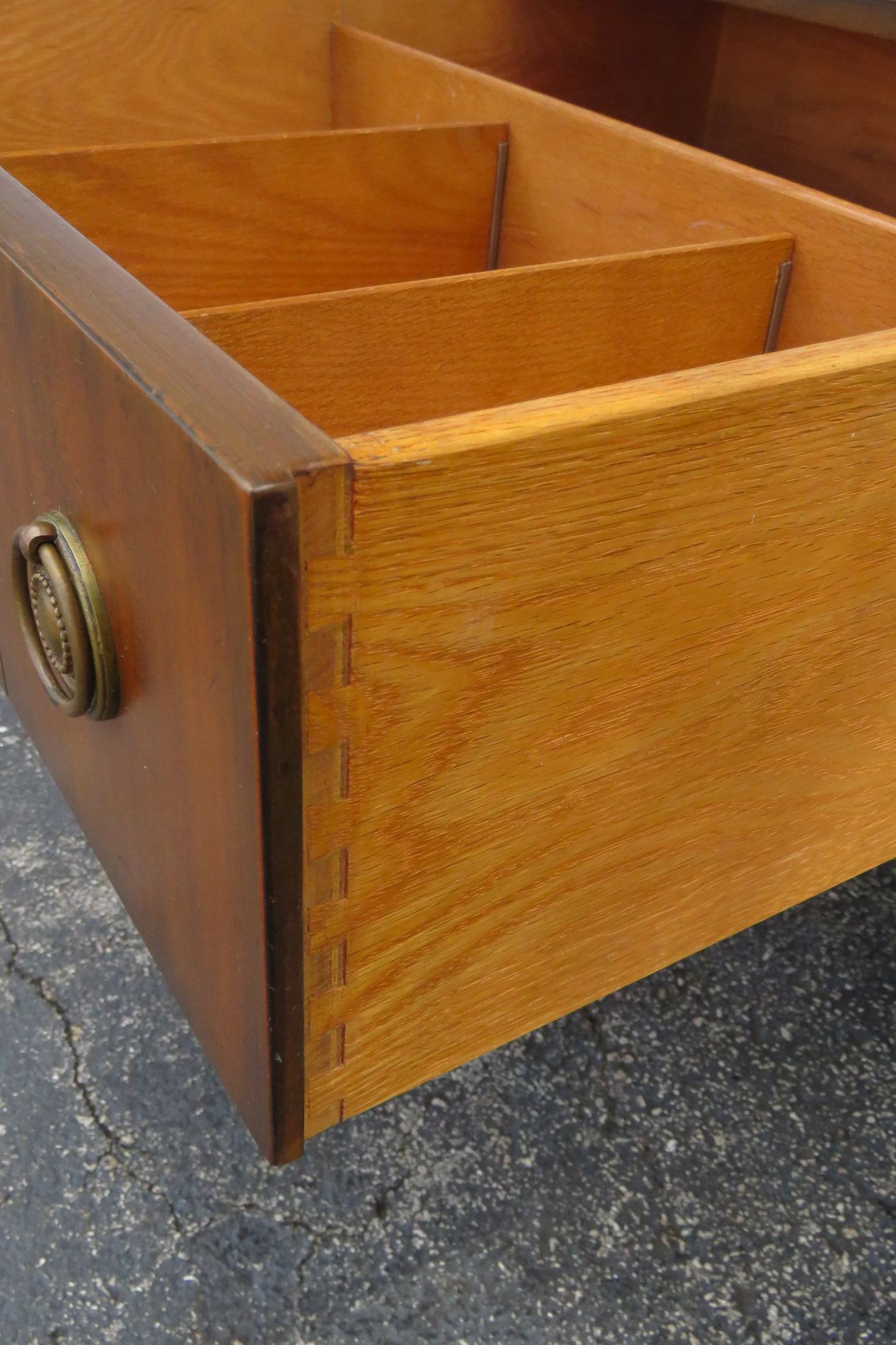 Kittinger Parquet Top Mid Century Modern Side End Bedside Tables a Pair 6060 - 18