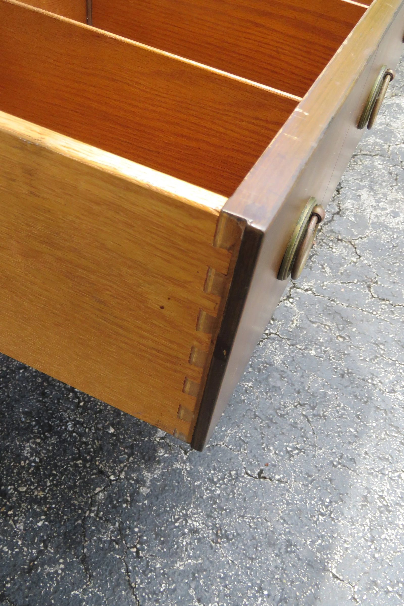 Kittinger Parquet Top Mid Century Modern Side End Bedside Tables a Pair 6060 - 5