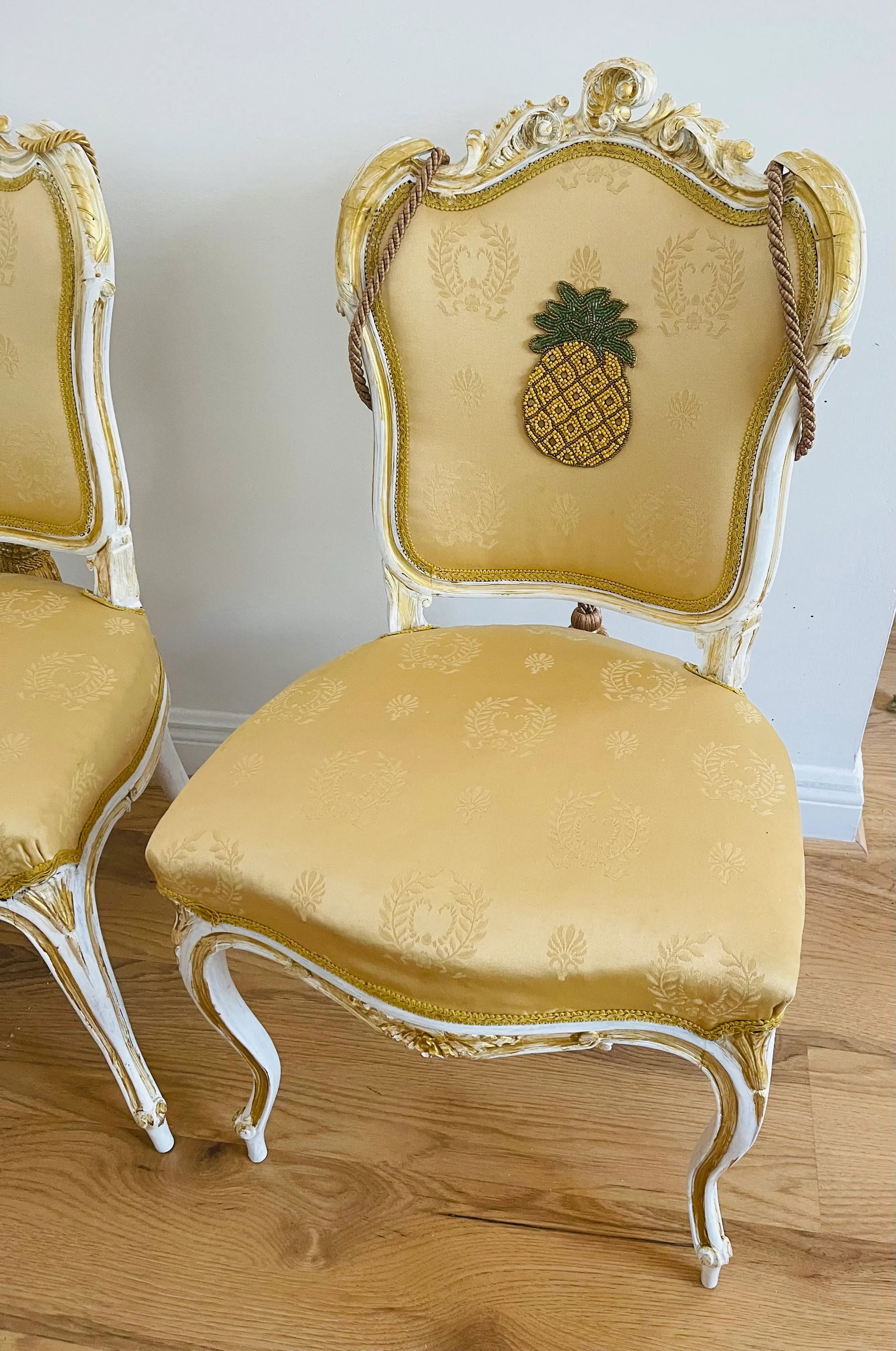 4s Antique French 19 Th C Louis XVI Chairs in MacKenzie Childs Style - 11