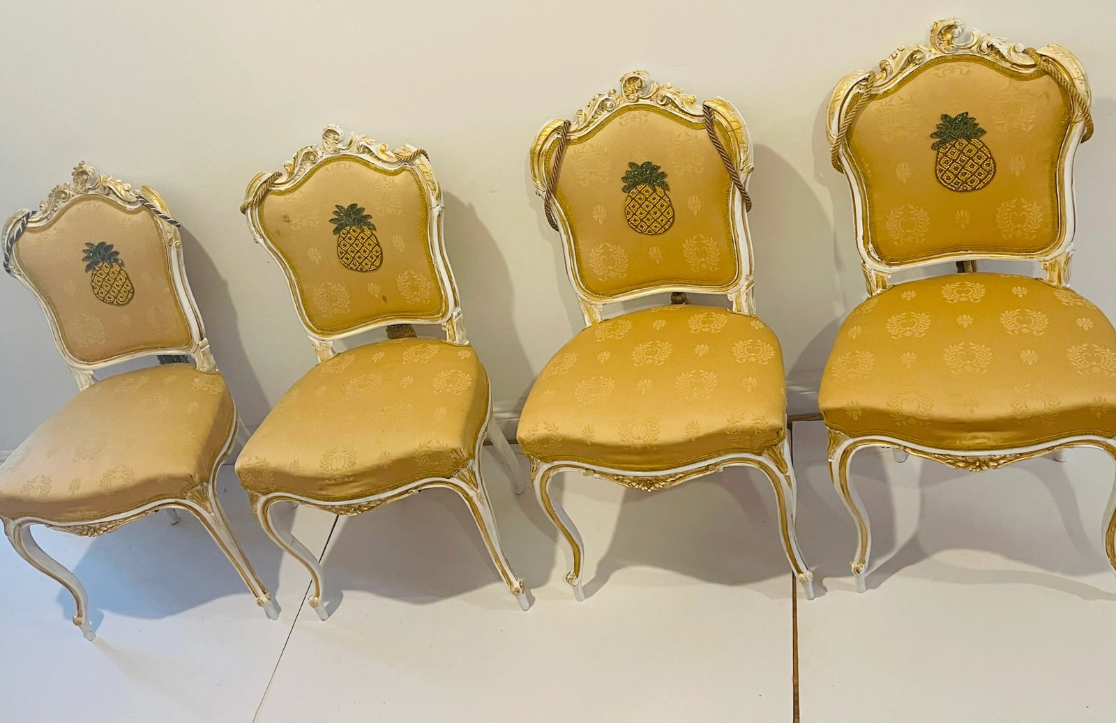 4s Antique French 19 Th C Louis XVI Chairs in MacKenzie Childs Style - 2
