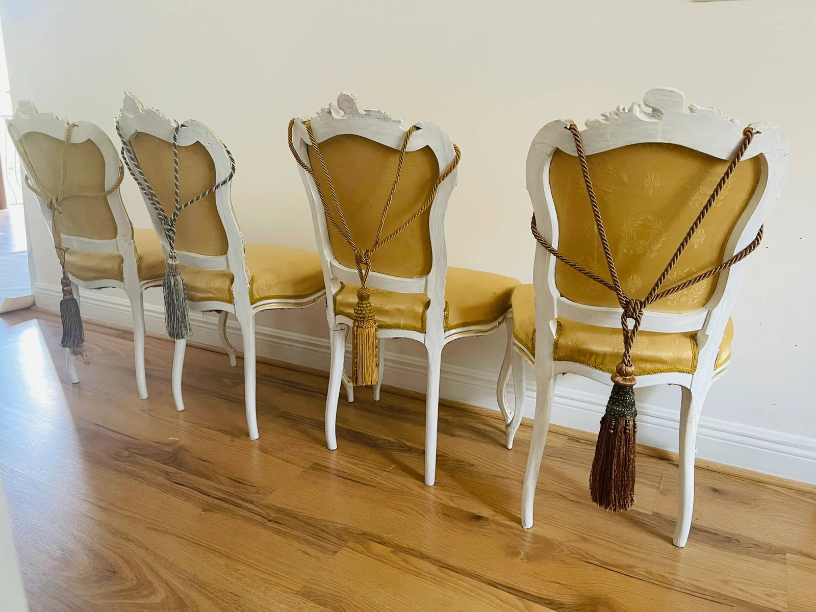 4s Antique French 19 Th C Louis XVI Chairs in MacKenzie Childs Style - 3