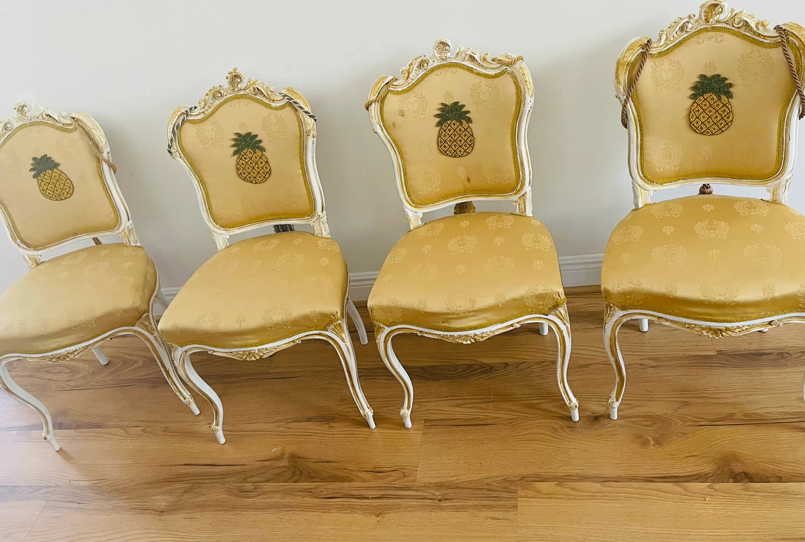 4s Antique French 19 Th C Louis XVI Chairs in MacKenzie Childs Style - 4
