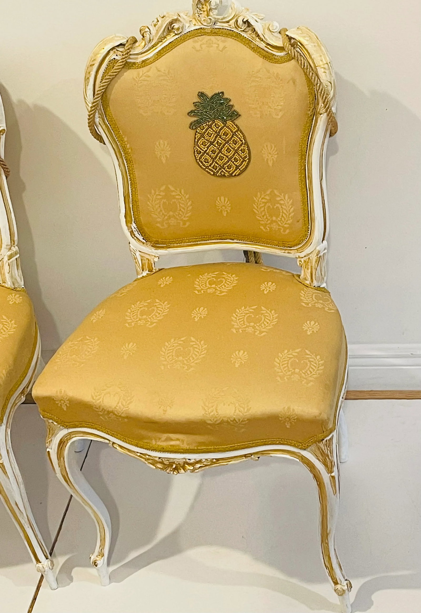 4s Antique French 19 Th C Louis XVI Chairs in MacKenzie Childs Style - 6