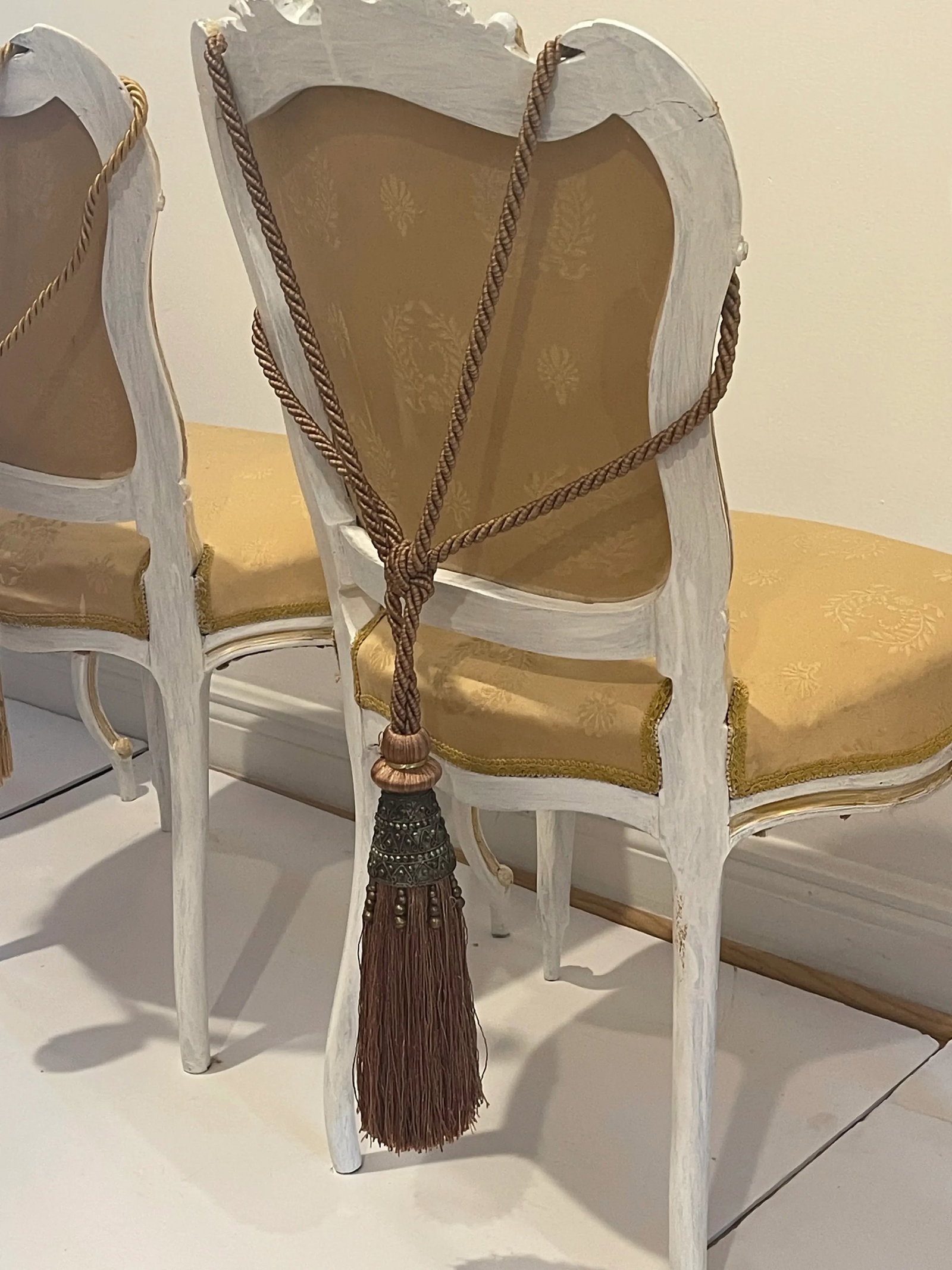 4s Antique French 19 Th C Louis XVI Chairs in MacKenzie Childs Style - 7