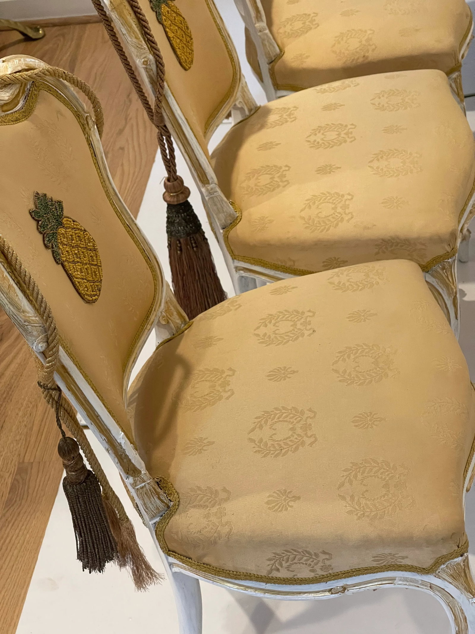 4s Antique French 19 Th C Louis XVI Chairs in MacKenzie Childs Style - 8