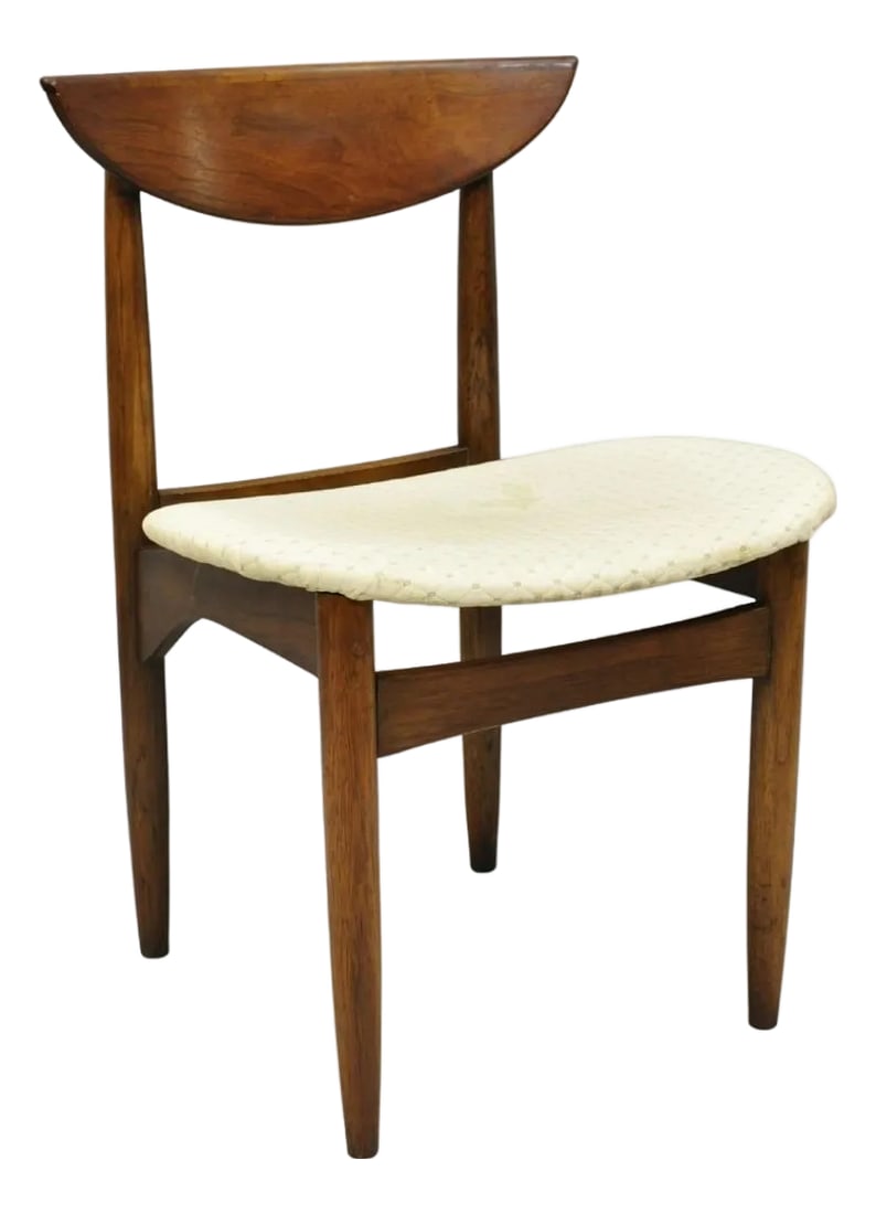 Vintage Lane Perception Mid Century Modern Walnut Dining Side Chair: Vintage Lane Perception Mid Century Modern Walnut Dining Side Chair with Sculpted Back. Circa Mid 20th Century. Measurements: 30.5" H x 20" W x 19" D x 17.5" Seat height. Condition: Alterations: Origi