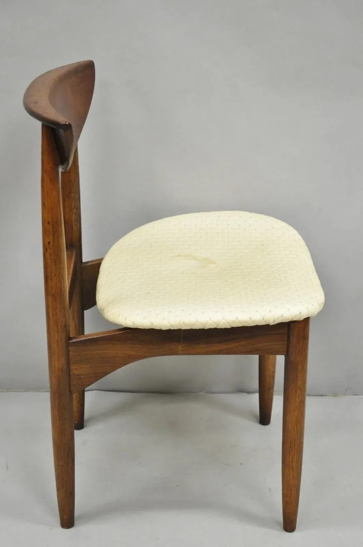 Vintage Lane Perception Mid Century Modern Walnut Dining Side Chair - 7