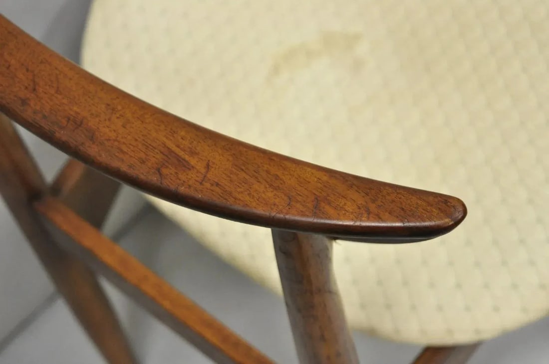 Vintage Lane Perception Mid Century Modern Walnut Dining Side Chair - 9