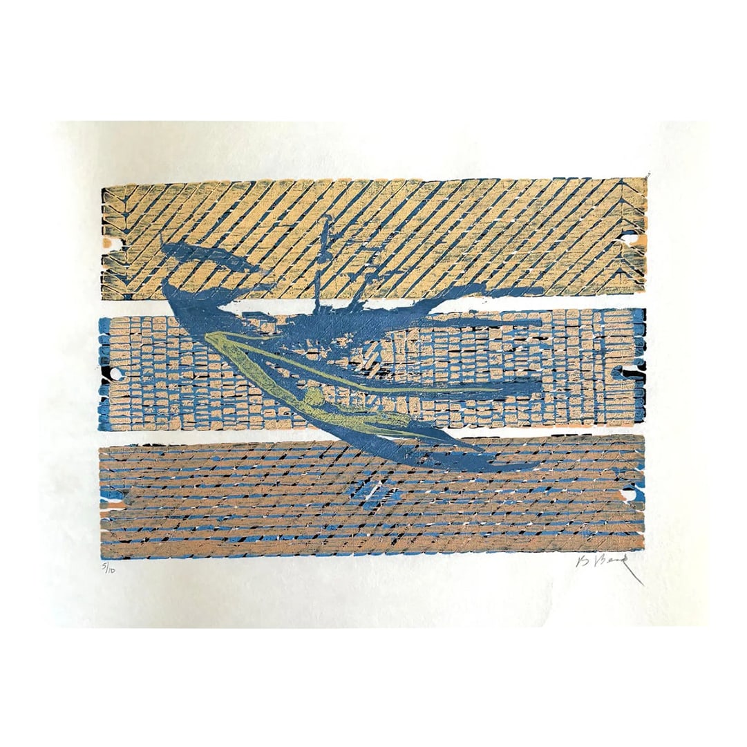 Barbara Beck Abstract Mid-Century Modern Woodblock Print on Paper - Signed/Numbered/Unframed (1 of 5)