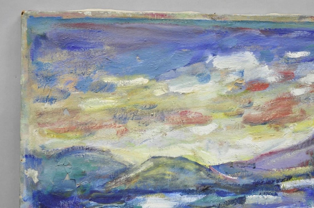 Vintage 1960s Samuel Heller "Mountain Landscape" Oil on Canvas Painting, Signed - 3