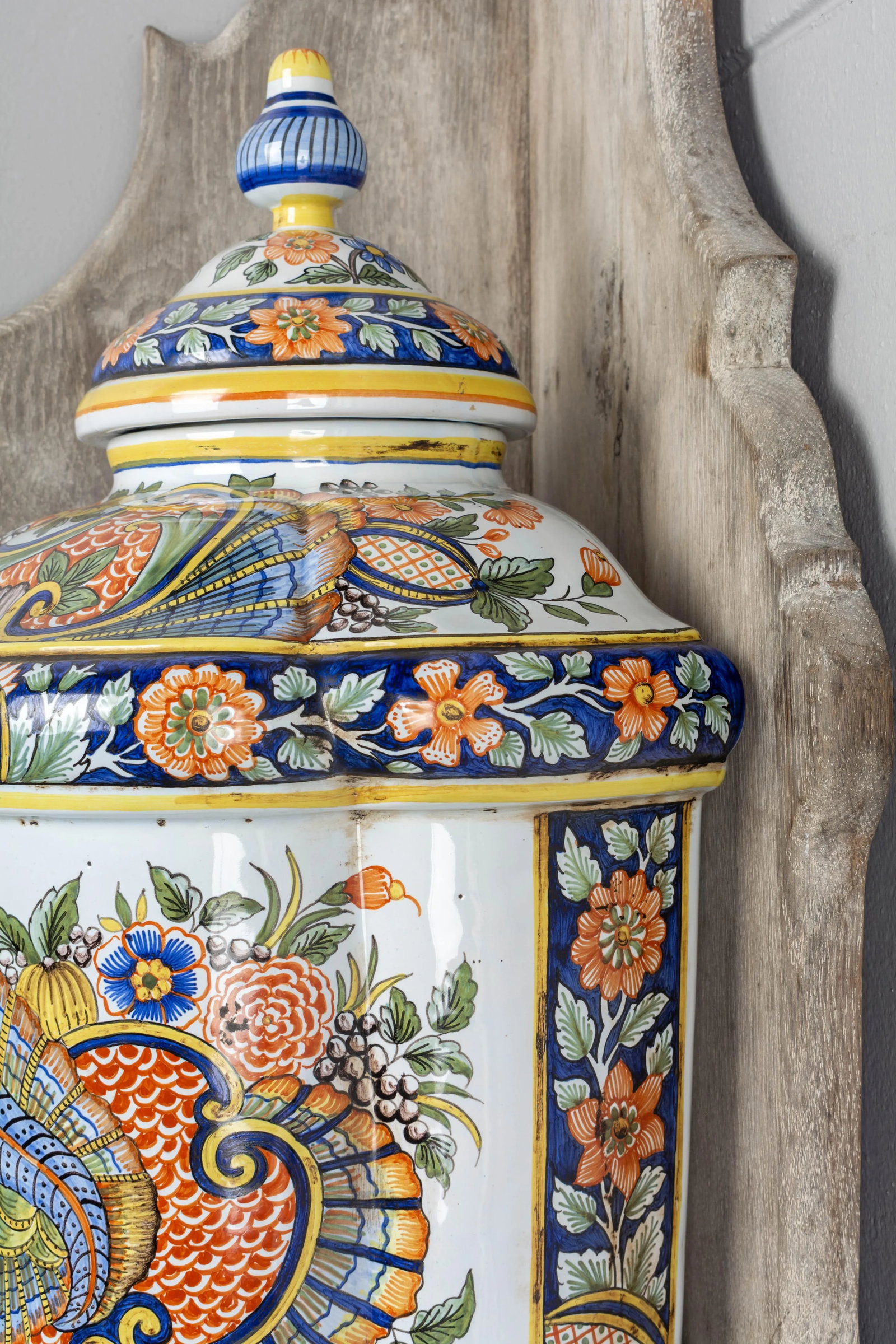 French Desvres Faience Lavabo - 6