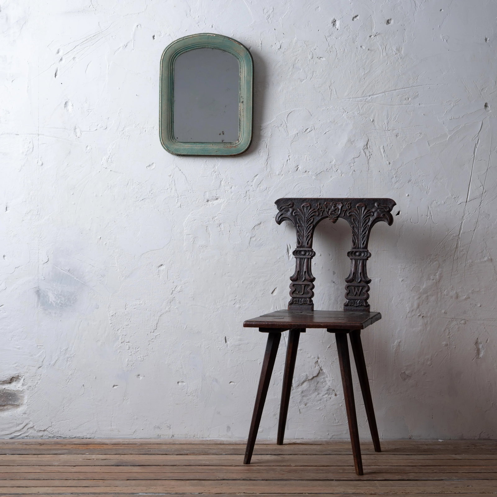 Green Butler's Mirror, c.1870 - 2