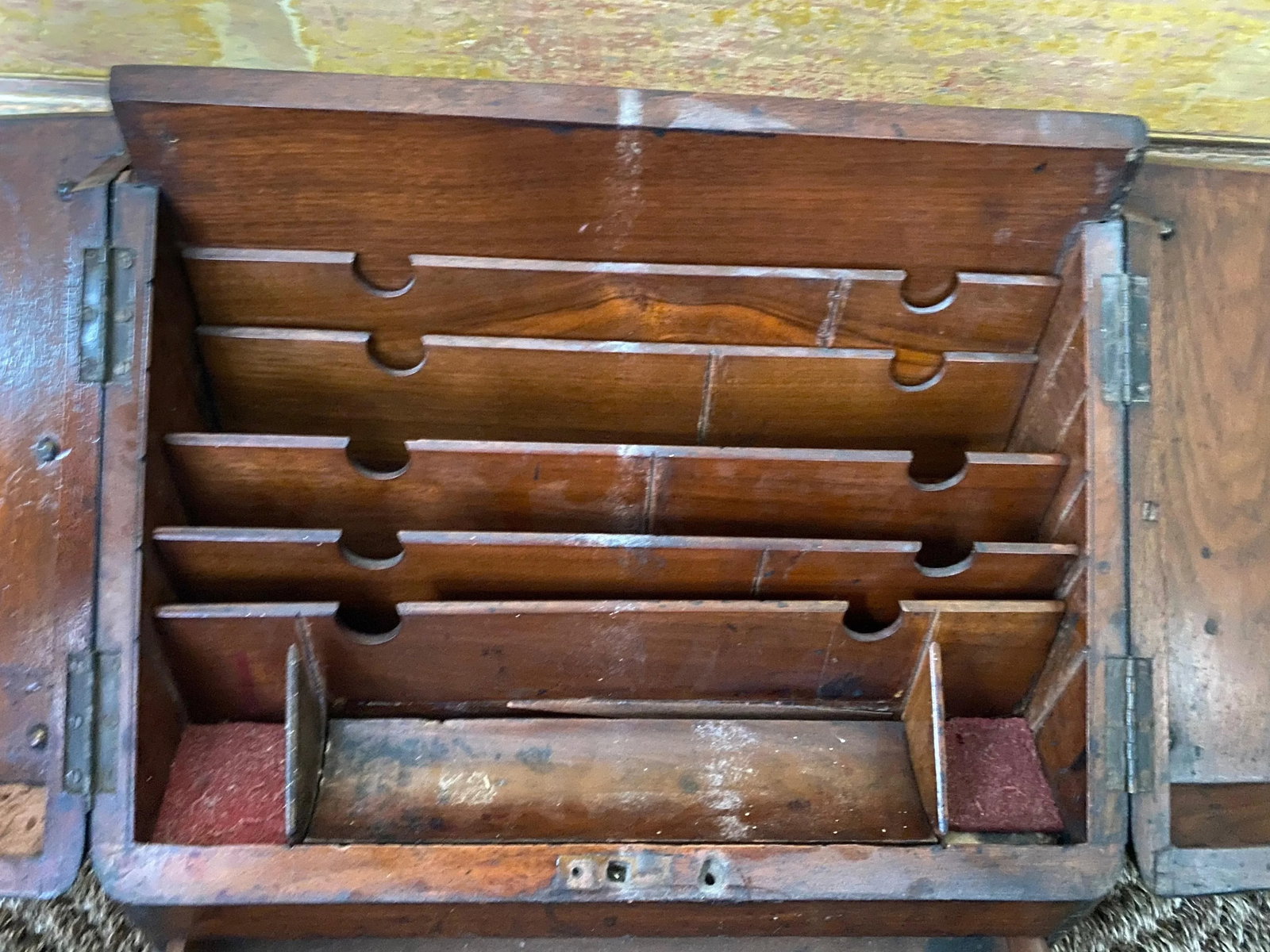 Antique English Letter Box With Lock and Key - 2