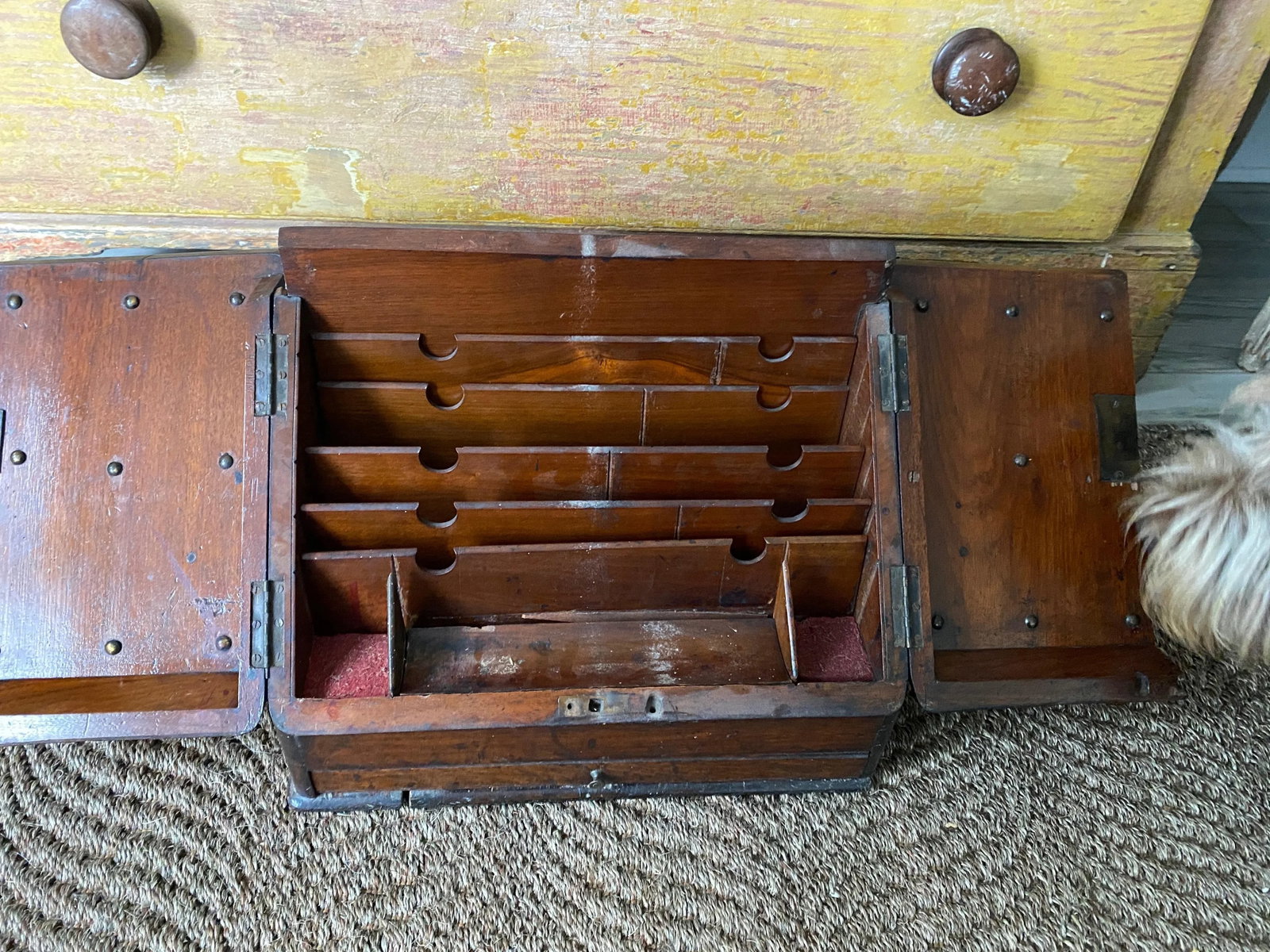 Antique English Letter Box With Lock and Key - 3