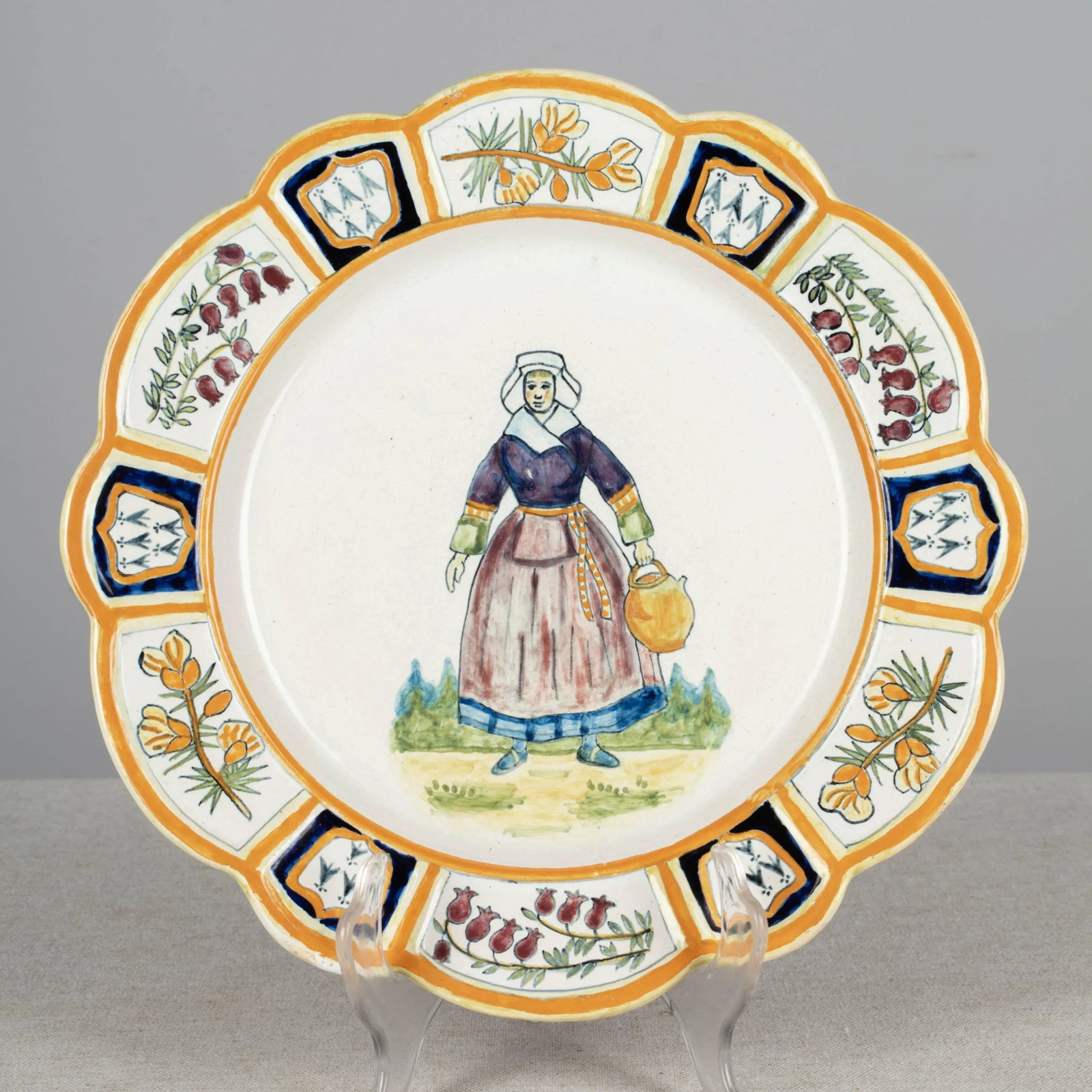 Henriot Quimper Faience Plate - 3