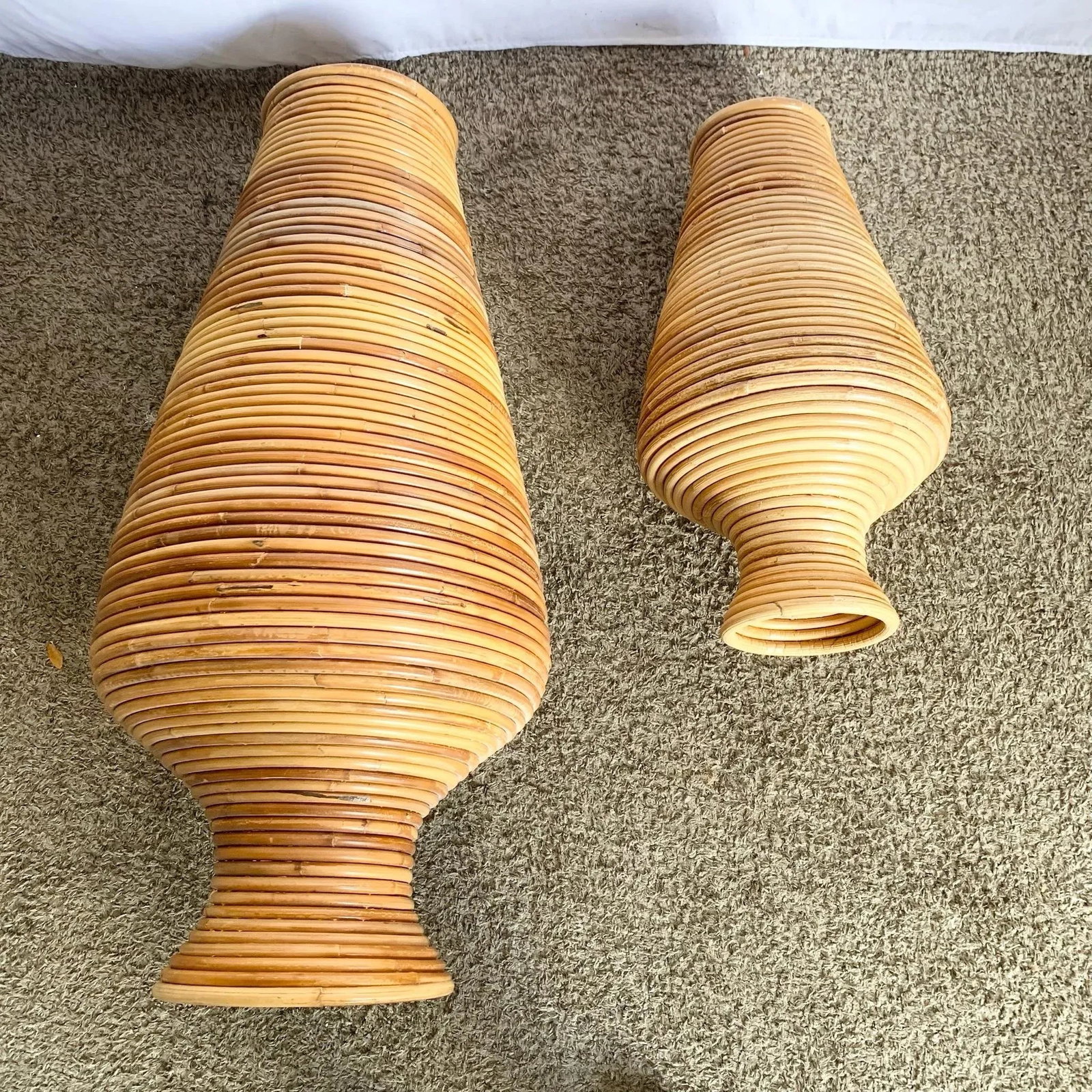 Boho Chic Pencil Reed Vases - Set of 2 - 8