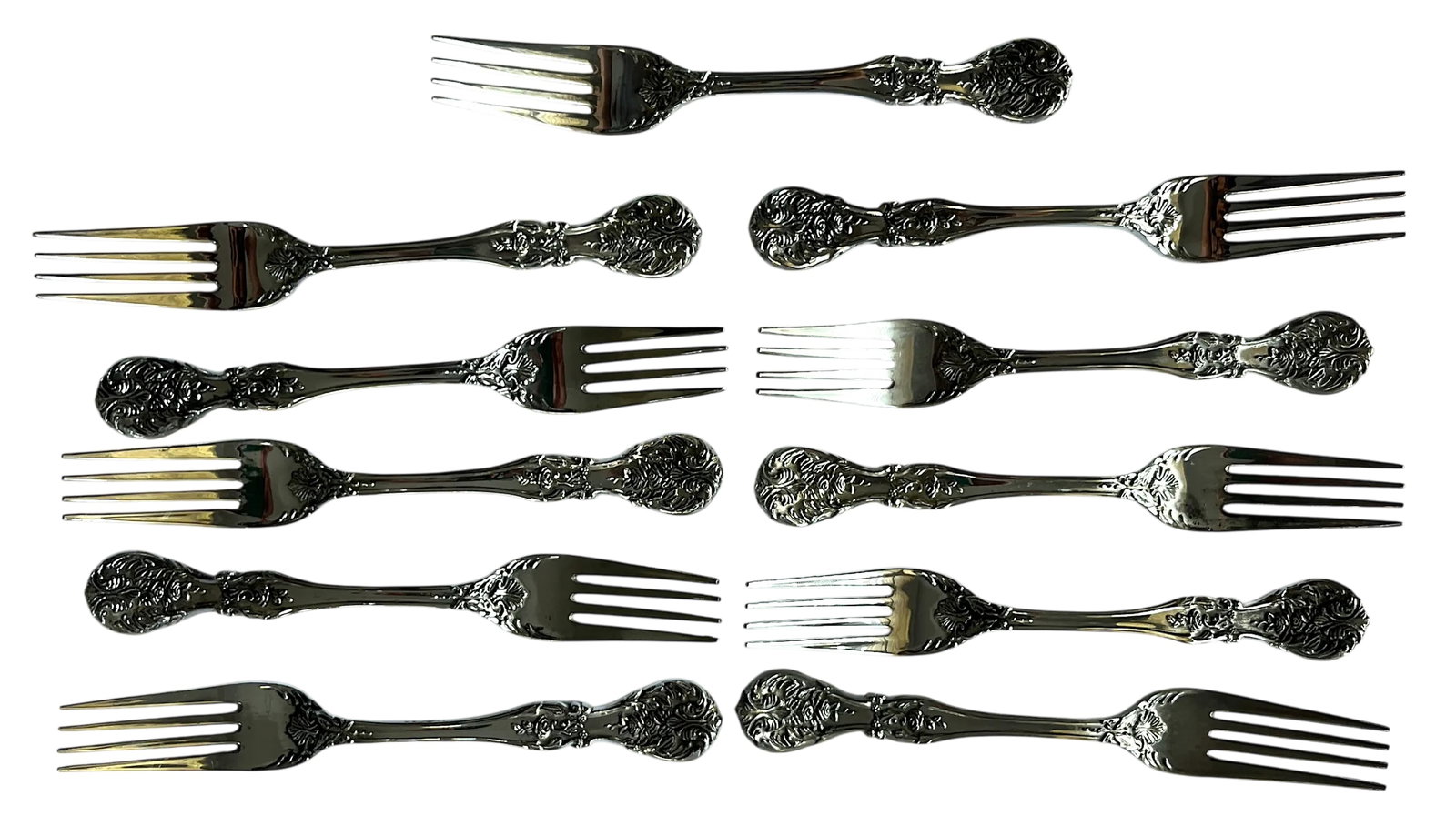 1980s Fb Rogers & Sons "French Rose" After Francis I Silver Plated Flatware Service for 10 With Serv - 6
