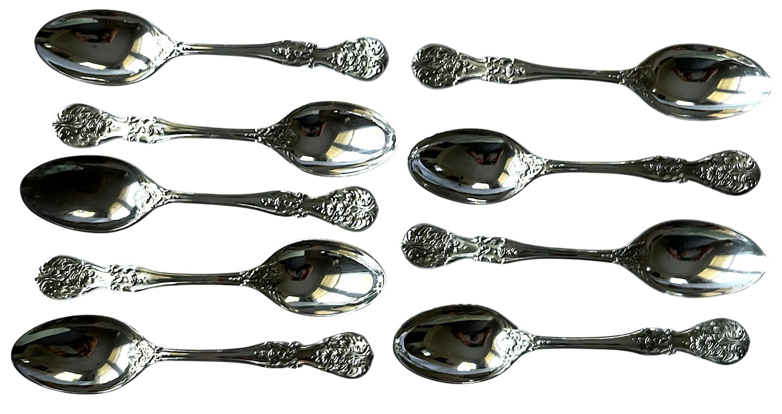 1980s Fb Rogers & Sons "French Rose" After Francis I Silver Plated Flatware Service for 10 With Serv - 8