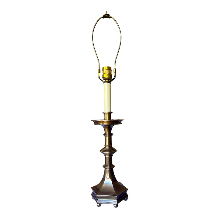 Vintage Frederick Cooper Solid Brass Candlestick Style Table Lamp - Colonial Revival Style (1 of 11)