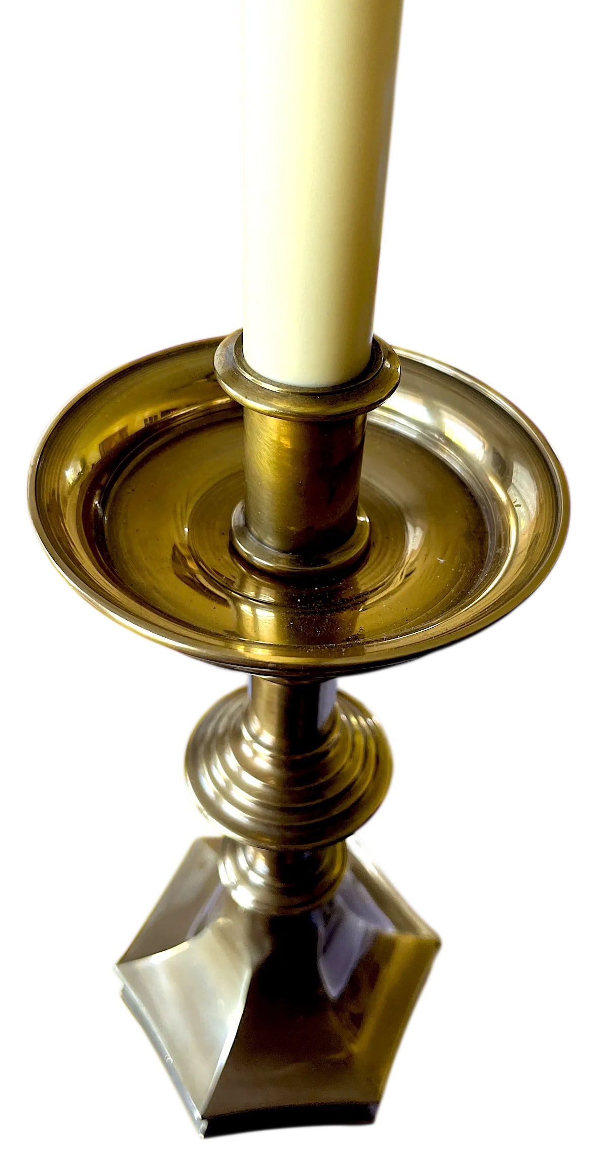 Vintage Frederick Cooper Solid Brass Candlestick Style Table Lamp - Colonial Revival Style - 3