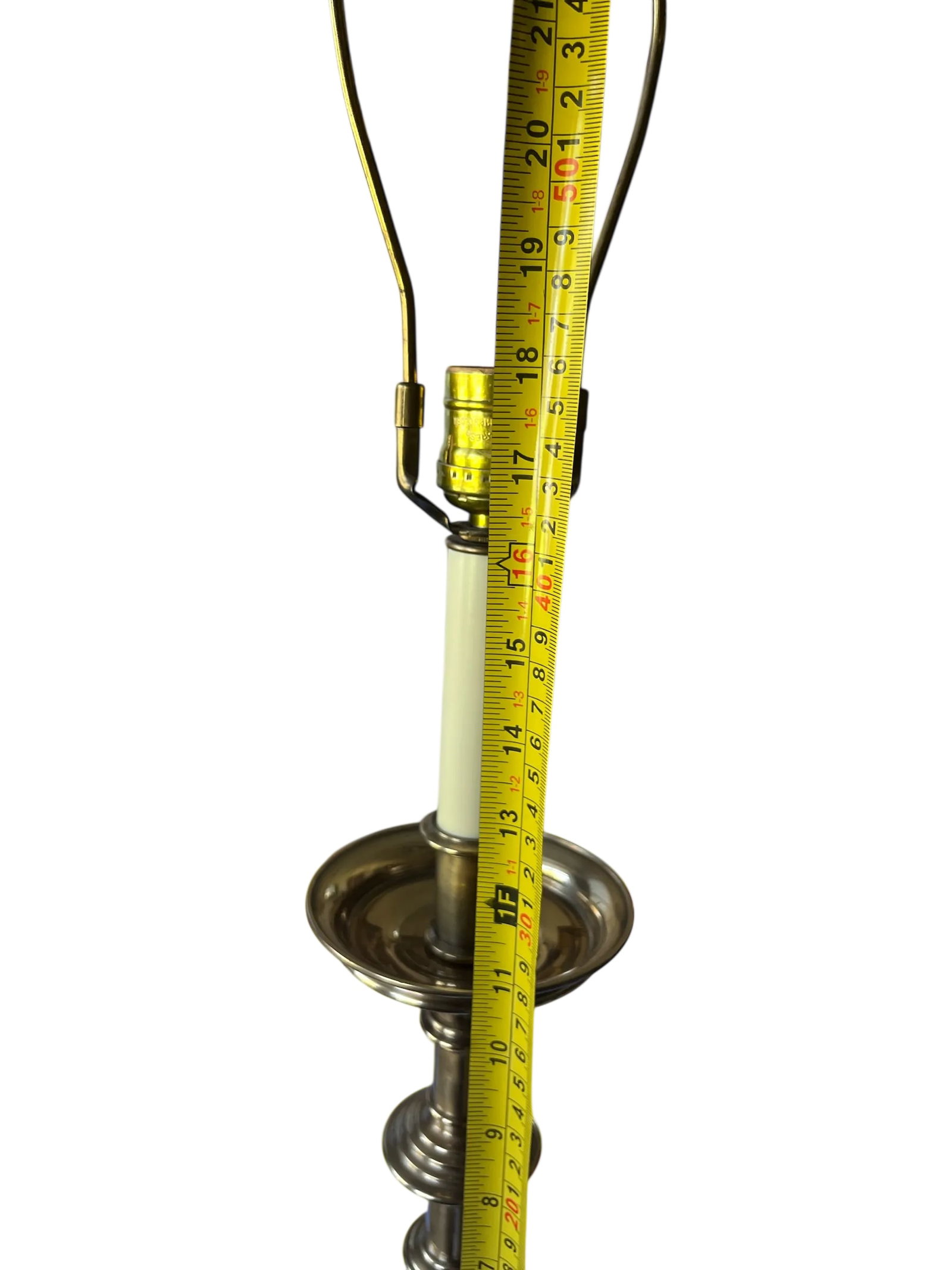 Vintage Frederick Cooper Solid Brass Candlestick Style Table Lamp - Colonial Revival Style - 9
