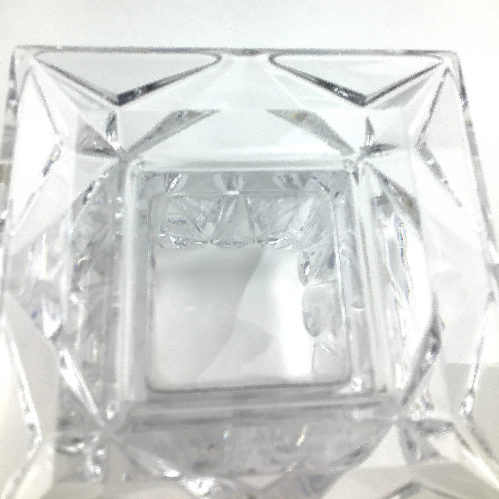 Vintage Art Deco Crystal Flower Vase - 11