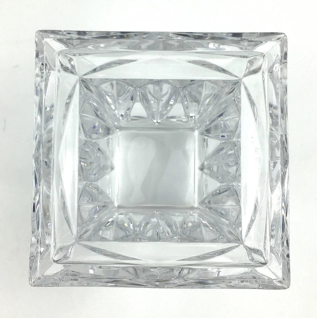Vintage Art Deco Crystal Flower Vase - 5