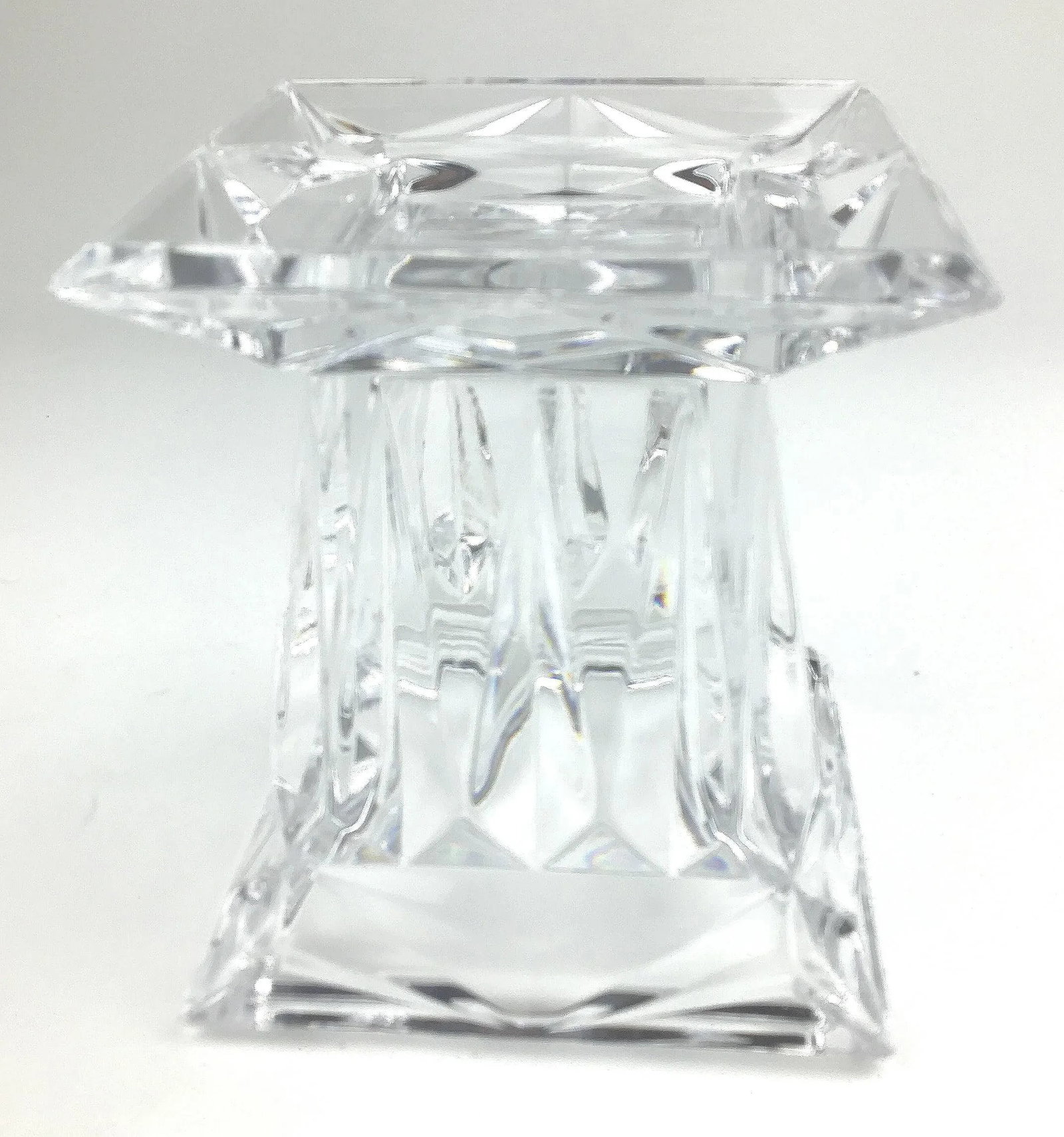 Vintage Art Deco Crystal Flower Vase - 9