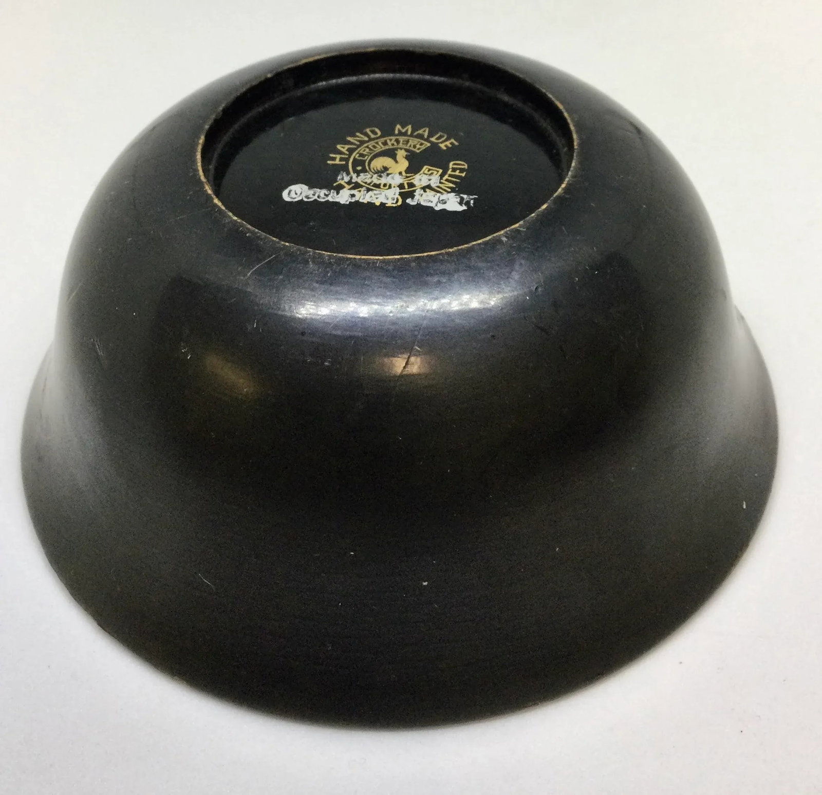Vintage Japanese Guild Gold Hand Painted Lacquer Bowl - 3