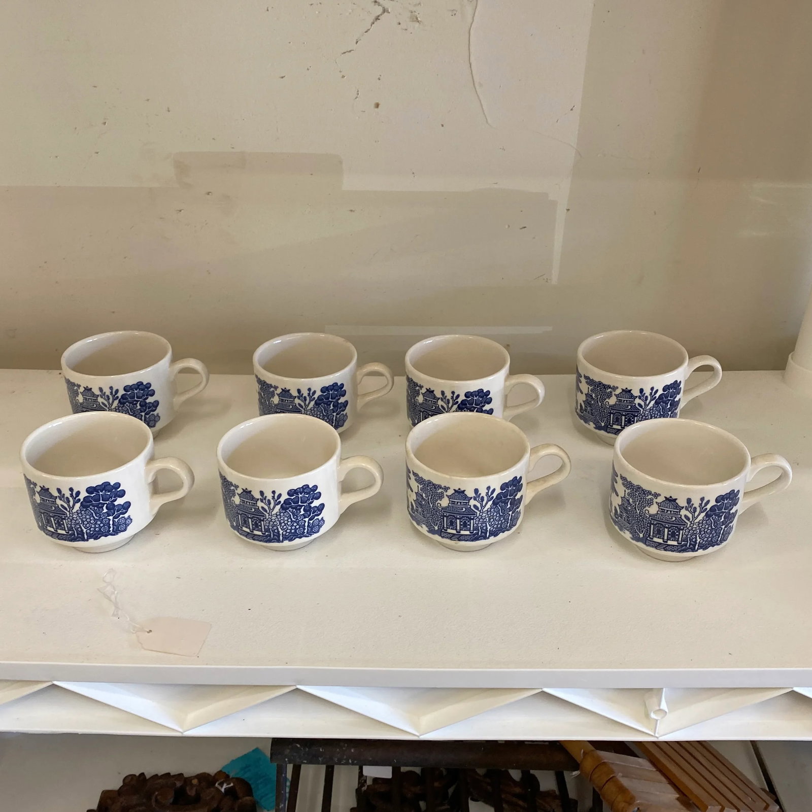 1970s English Chinoiserie Tea Cups - Set of 9 - 11