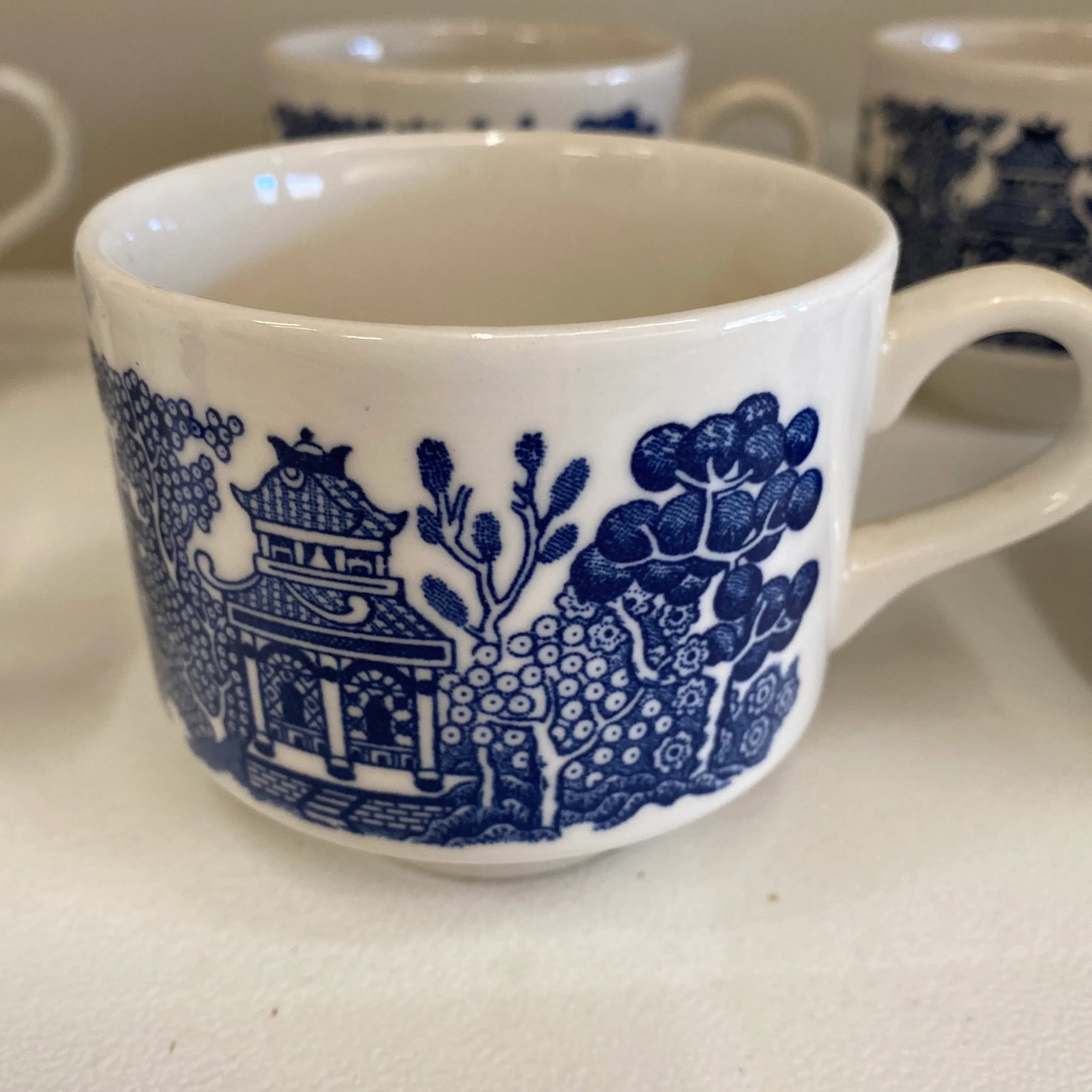 1970s English Chinoiserie Tea Cups - Set of 9 - 2