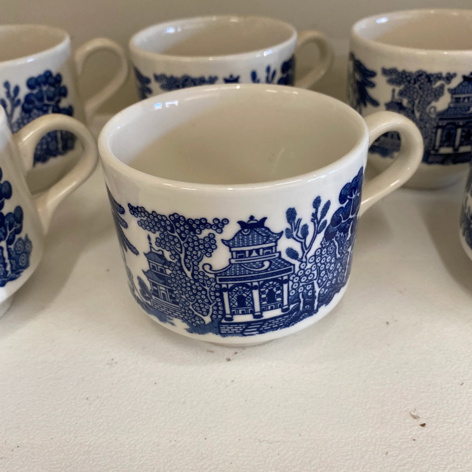 1970s English Chinoiserie Tea Cups - Set of 9 - 8