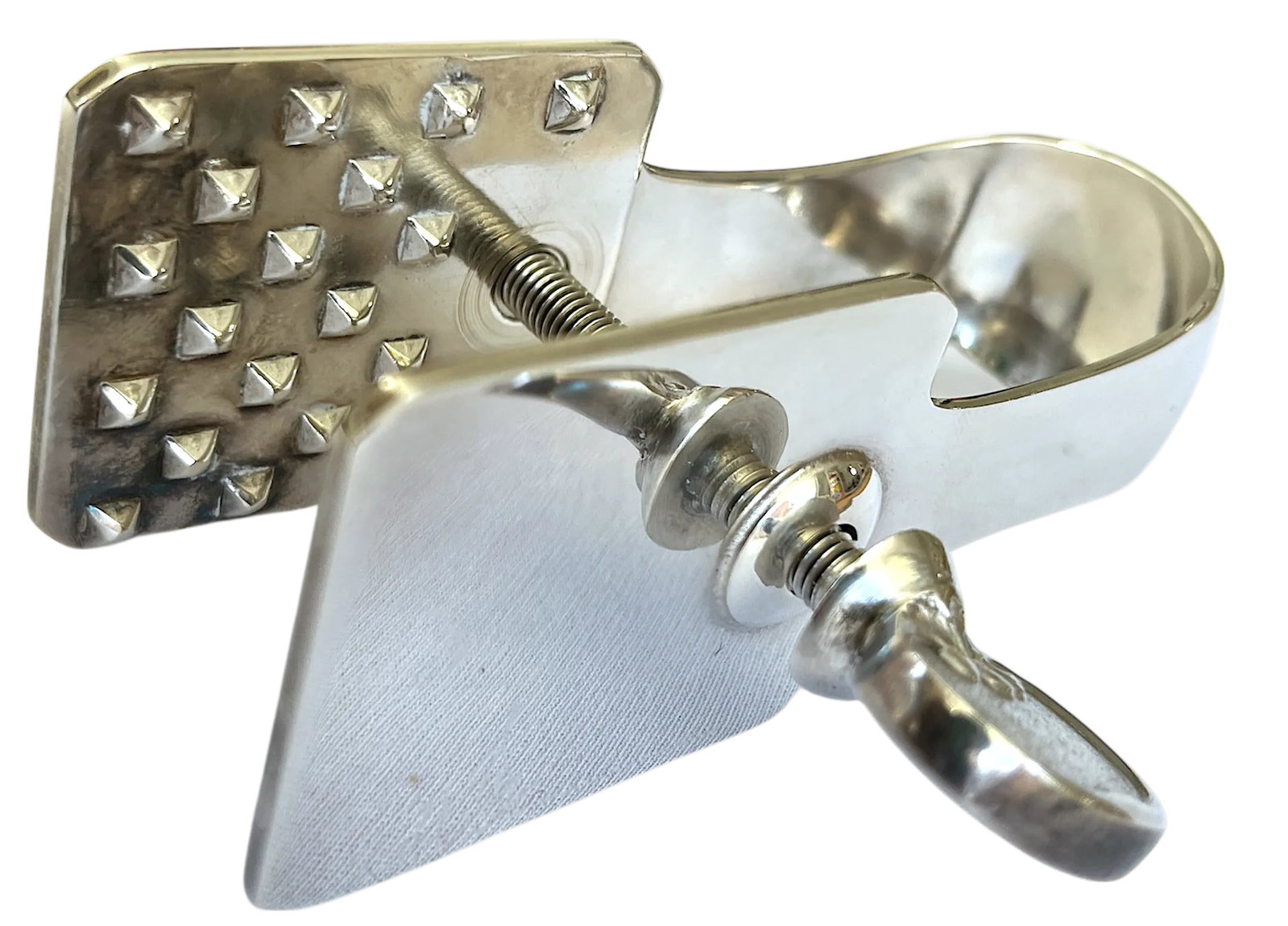 1990s Broggi Milano Classica Parmesan Cheese Tongs Holder Silver Plated Nickel - 3