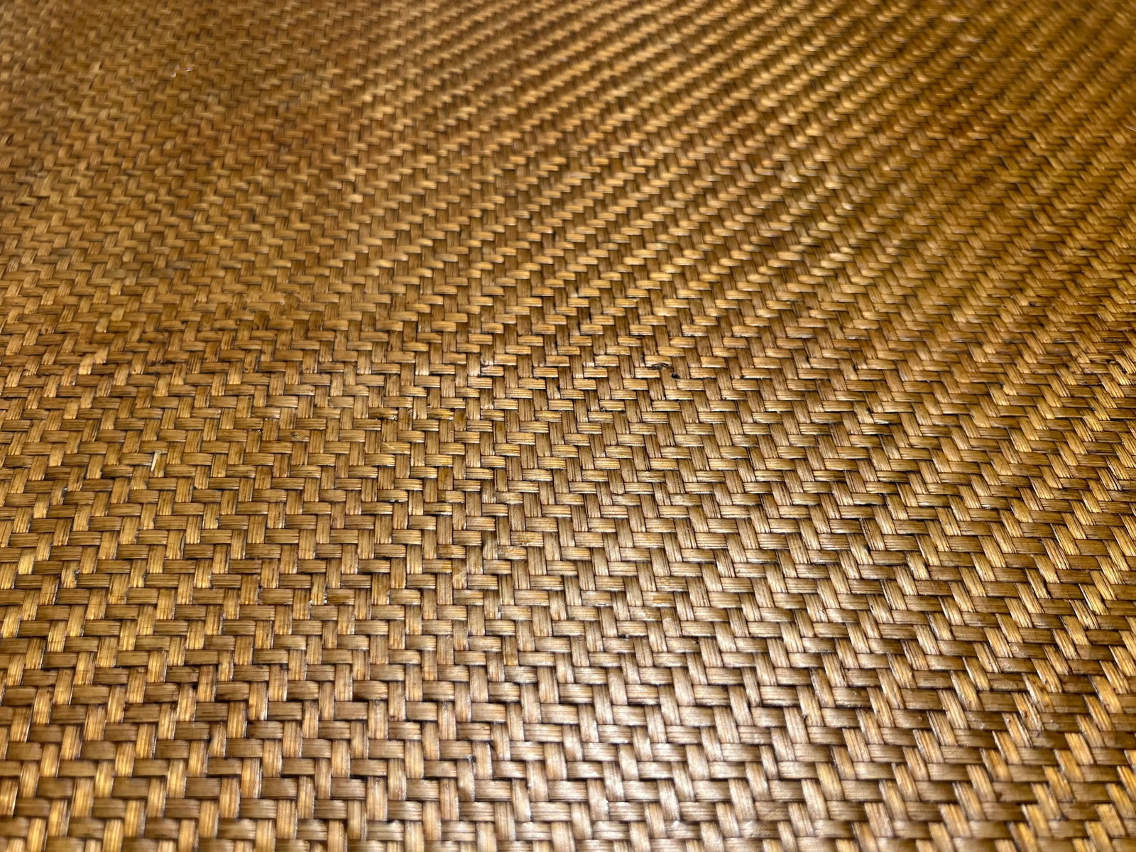 1970s Woven Rattan and Bamboo Greek Key Coffee Table - 9